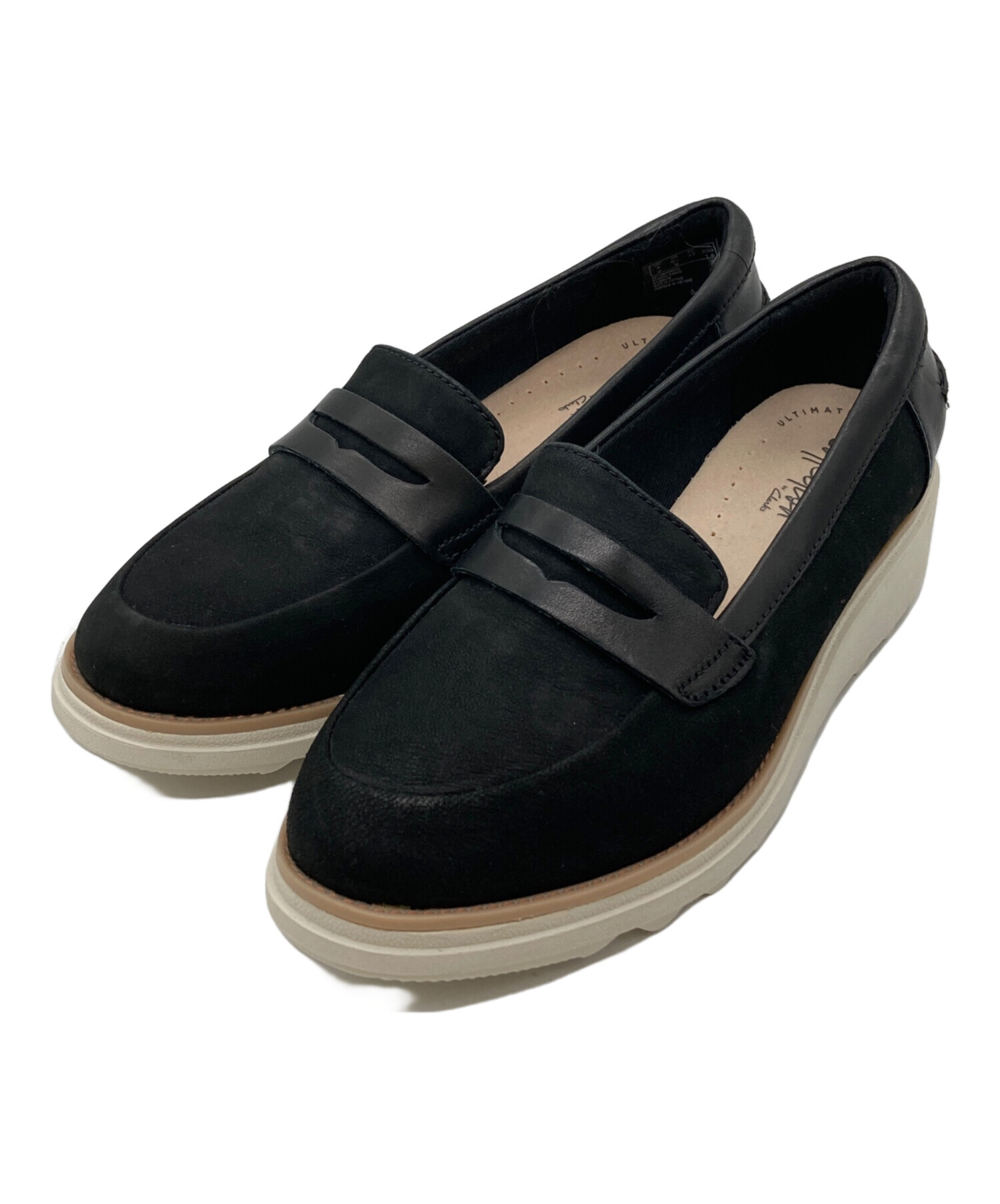 中古・古着通販】CLARKS (クラークス) ローファー ブラック サイズ:23 