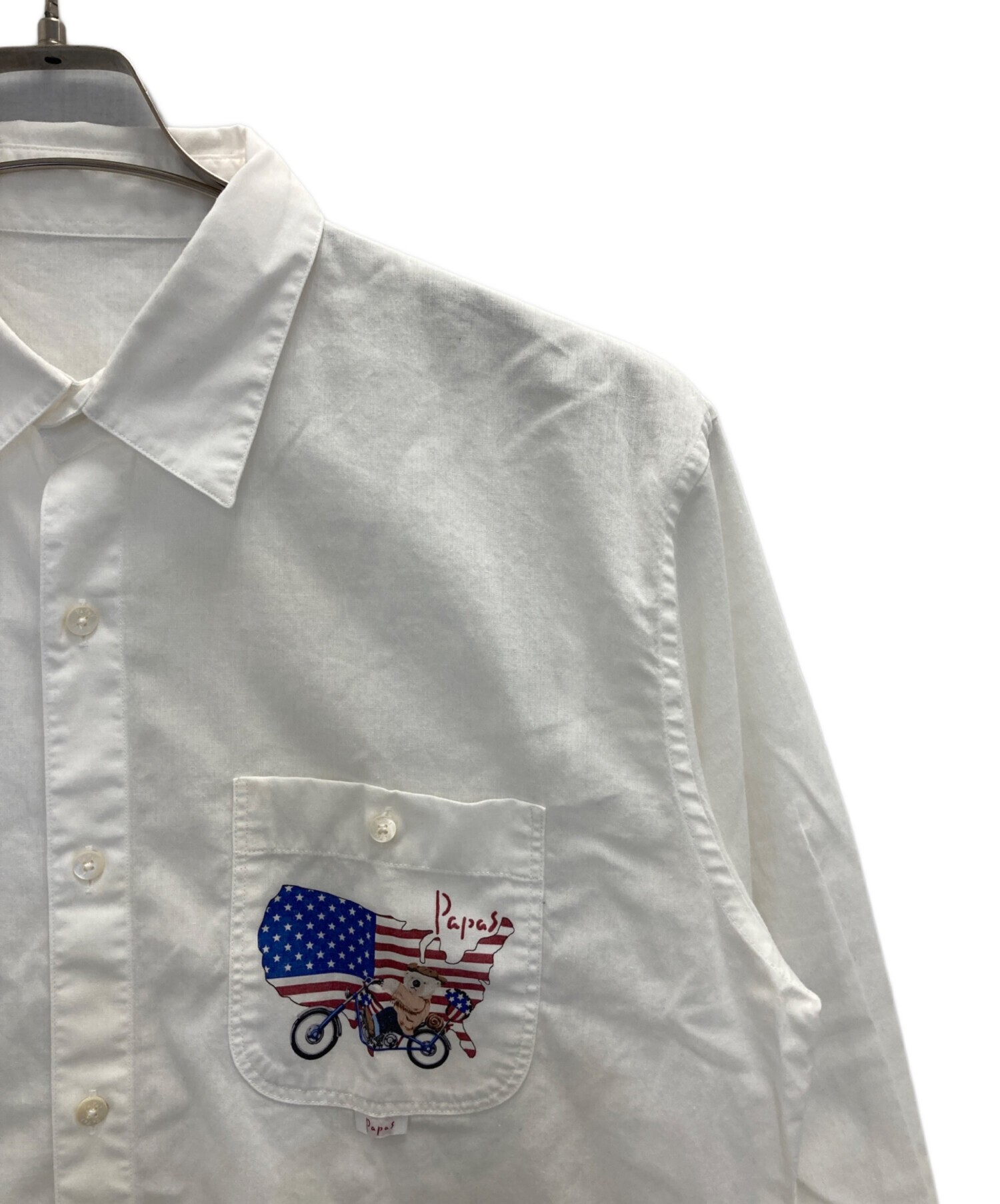 中古・古着通販】PAPAS (パパス) ツーリングベアポケットシャツ