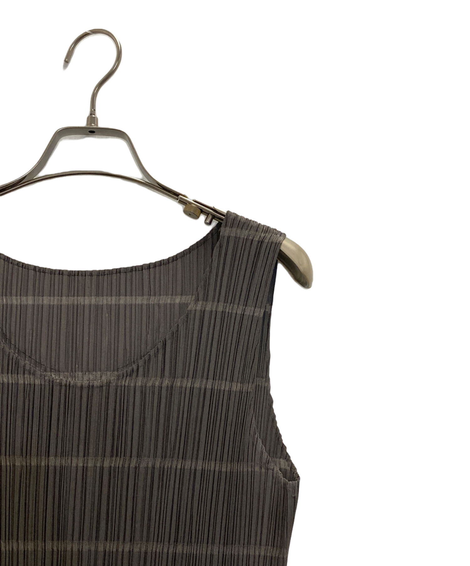 PLEATS PLEASE ノースリーブ　プリーツワンピース 膝上　サイズ3 中古・古着通販】PLEATS PLEASE (プリーツプリーズ) ノースリーブ