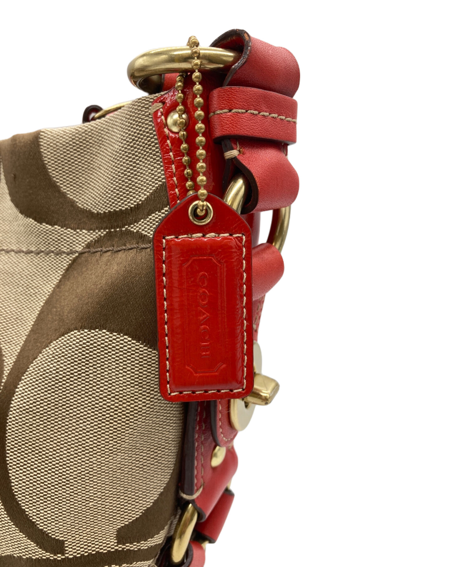 中古・古着通販】COACH (コーチ) シグネチャーワンショルダーバッグ