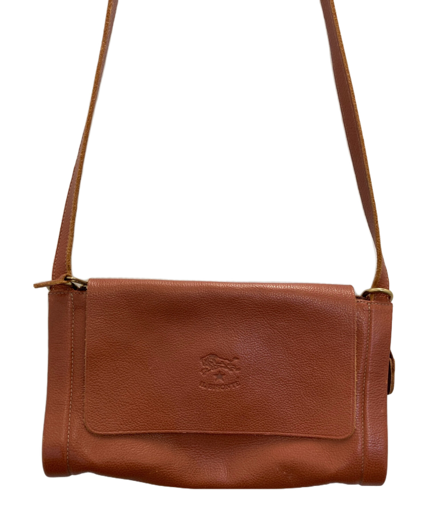 中古・古着通販】IL BISONTE (イル ビゾンテ) レザーショルダーバッグ