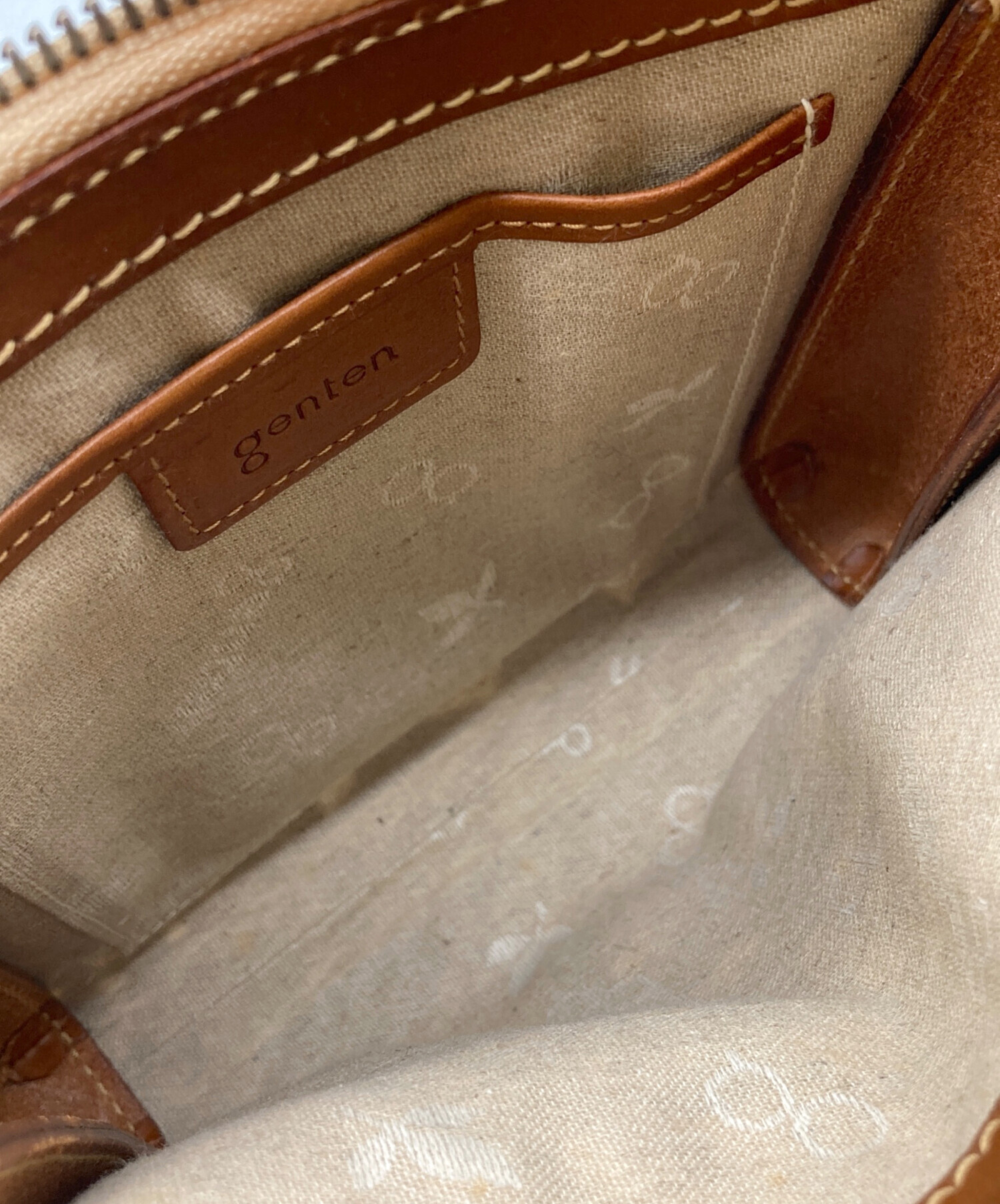 中古・古着通販】genten (ゲンテン) カットワークレザーショルダー