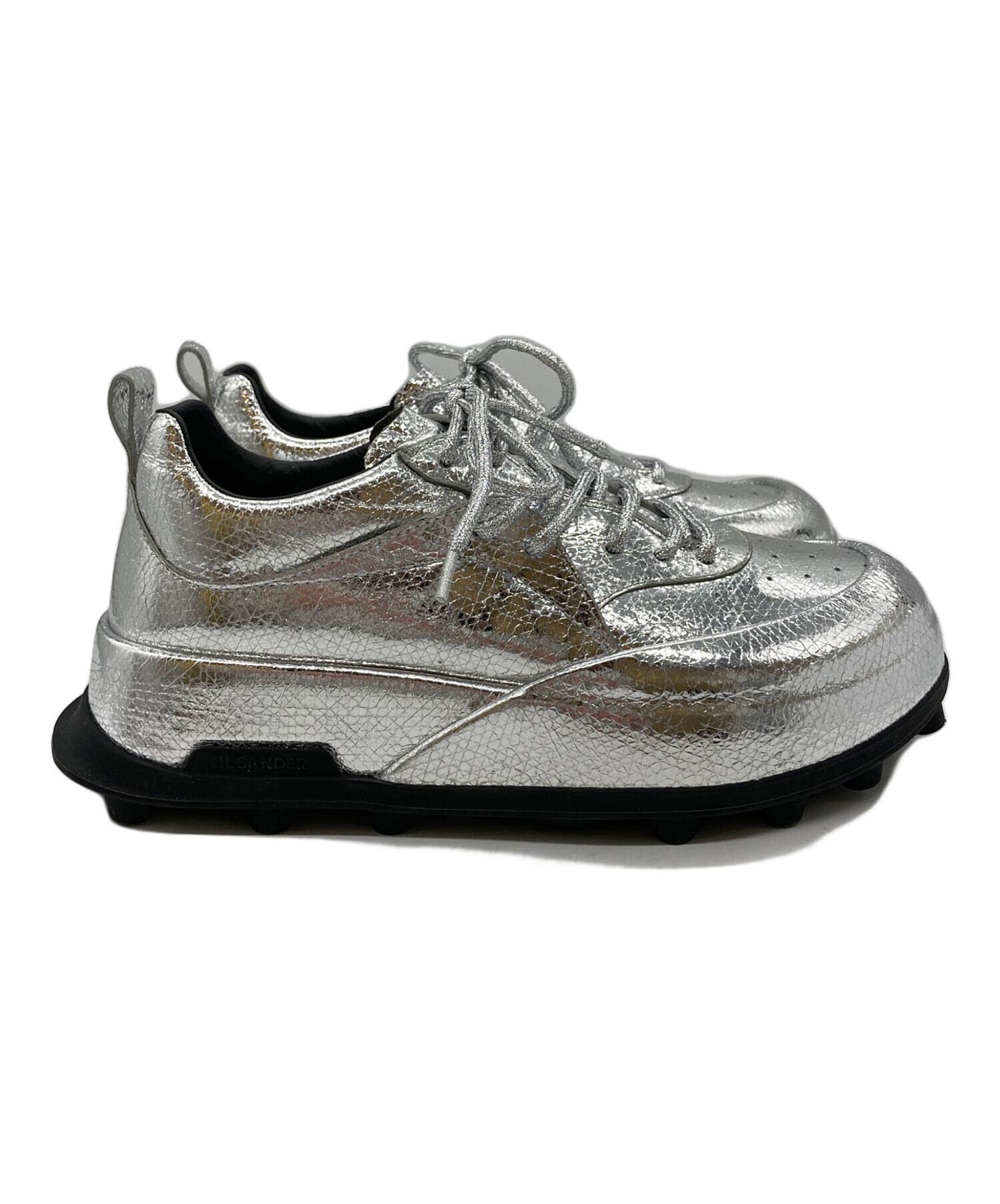 中古・古着通販】JIL SANDER (ジルサンダー) メタリック厚底スニーカー