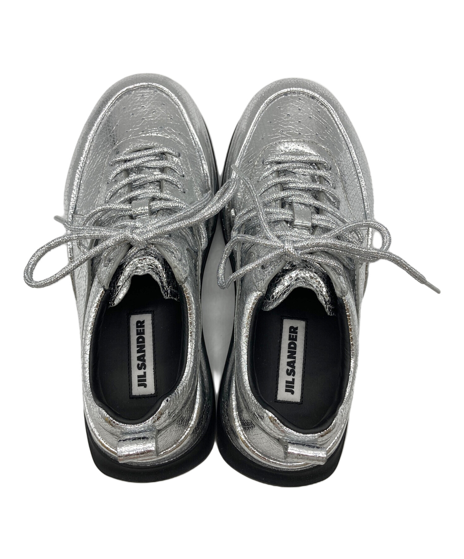 中古・古着通販】JIL SANDER (ジルサンダー) メタリック厚底スニーカー