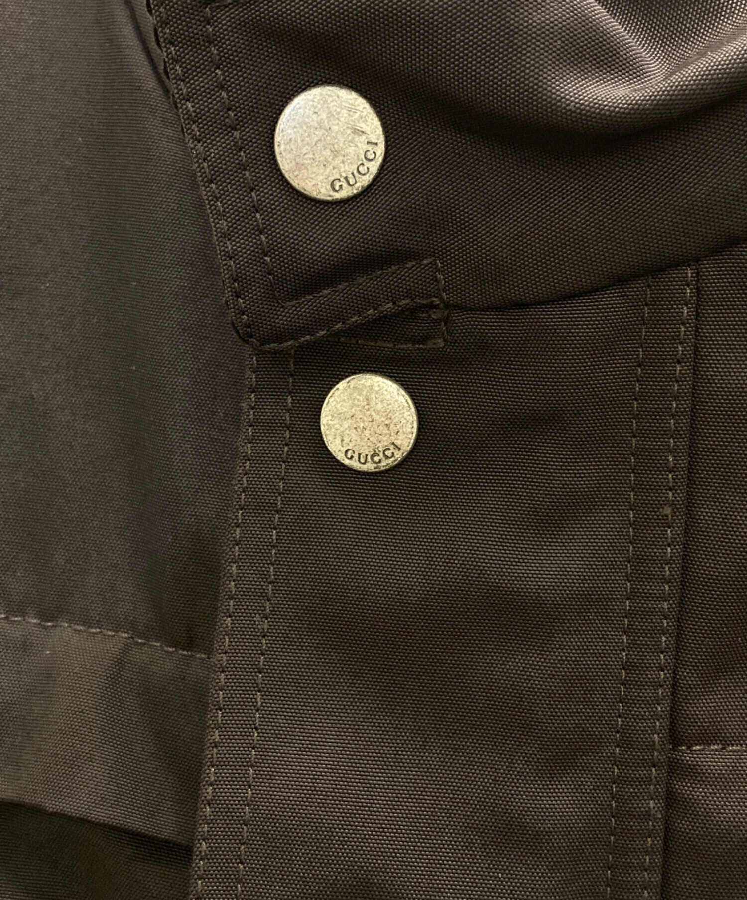 中古・古着通販】GUCCI (グッチ) スタンドカラーハーフコート ブラウン