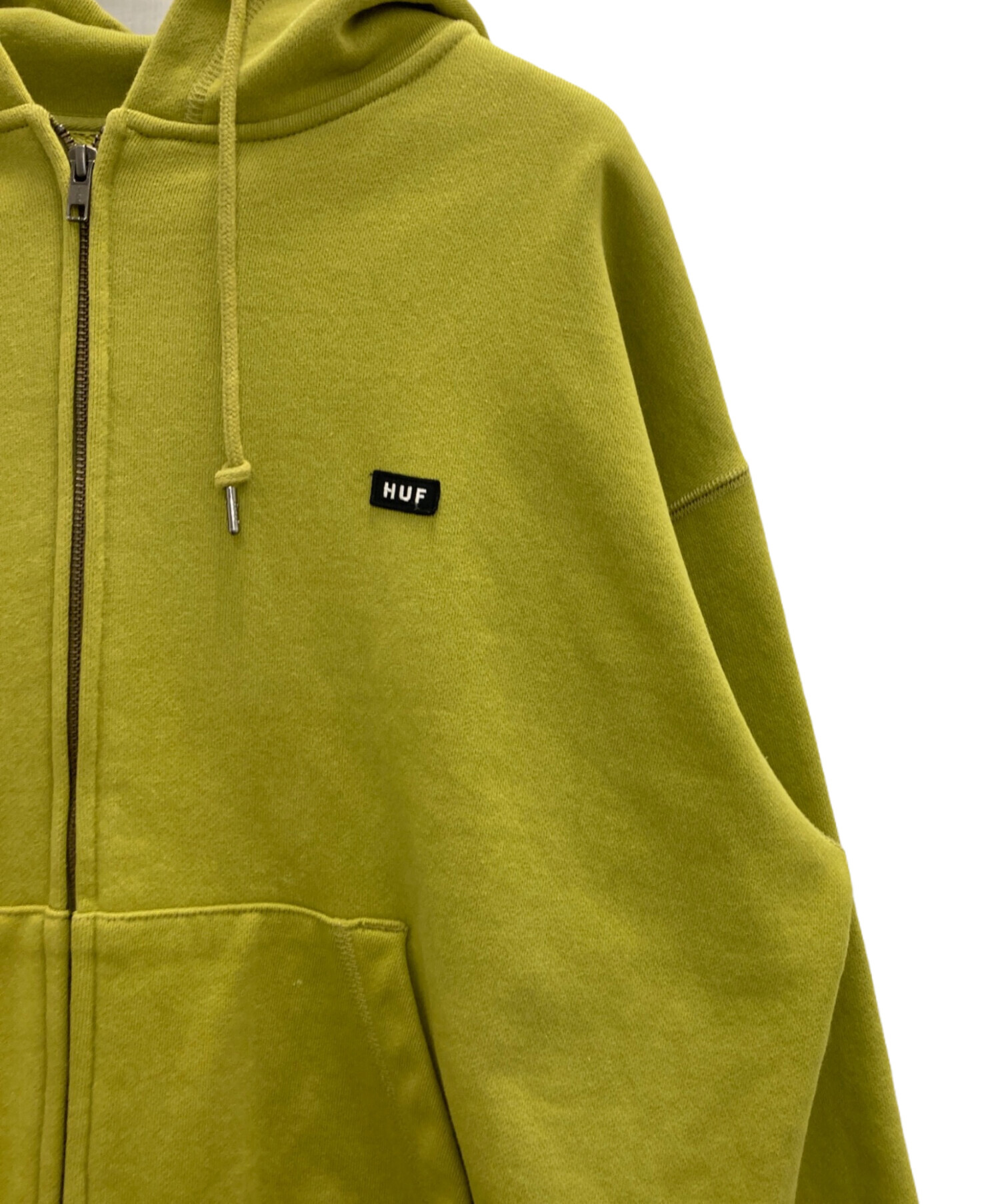 中古・古着通販】HUF (ハフ) ジップパーカー イエロー サイズ:S