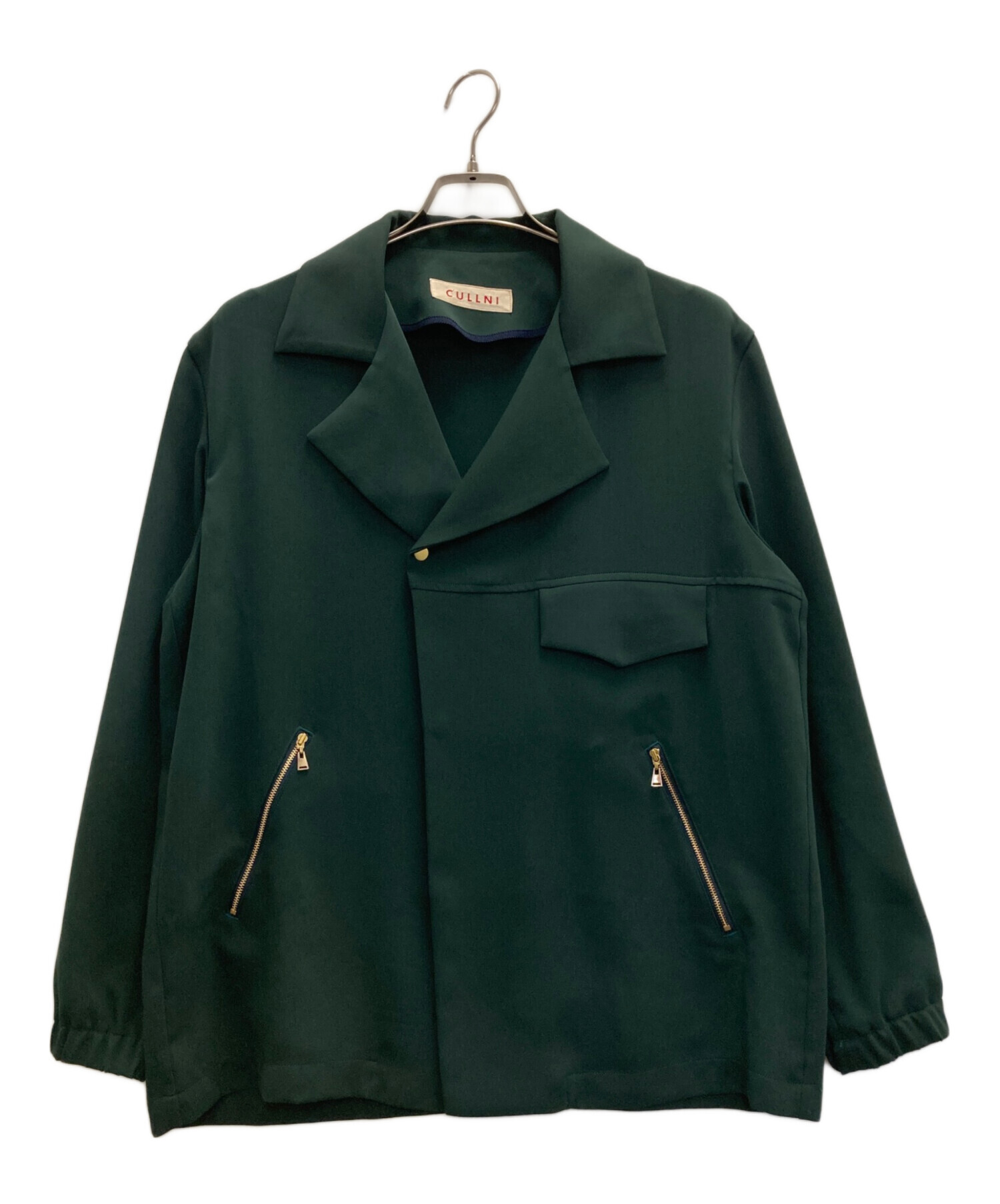 中古・古着通販】CULLNI (クルニ) ダブルクロジャケット グリーン