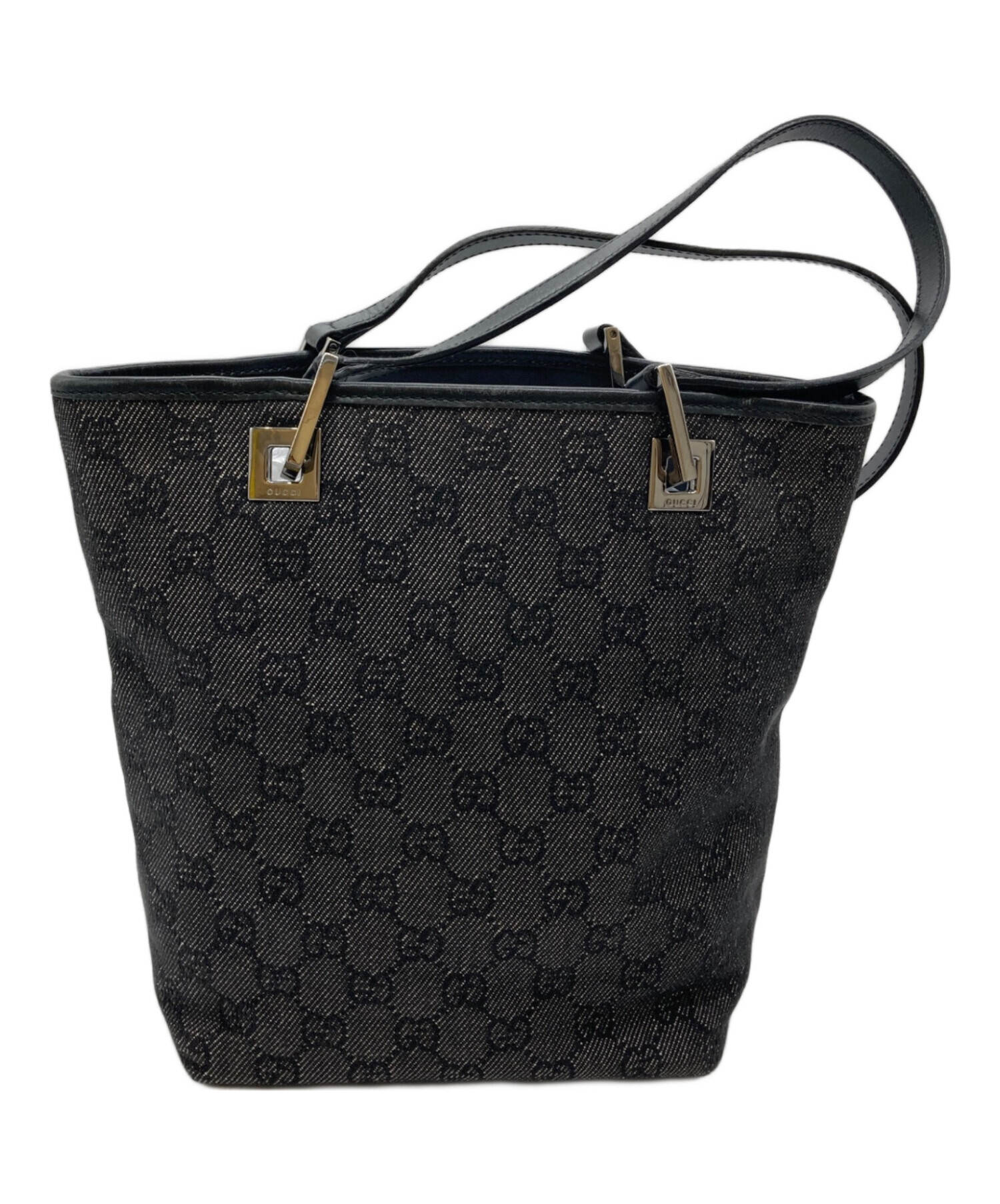 中古・古着通販】GUCCI (グッチ) GGキャンバストートバッグ ブラック