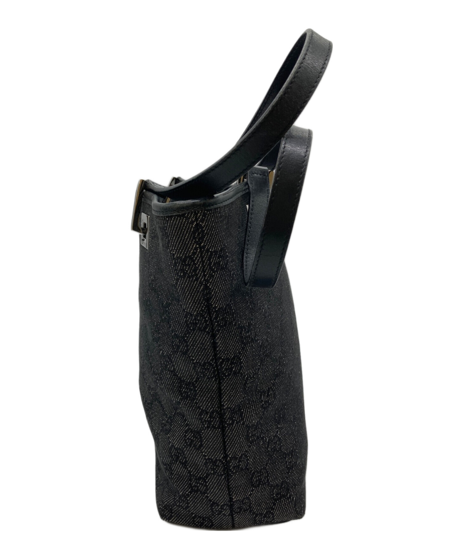 中古・古着通販】GUCCI (グッチ) GGキャンバストートバッグ ブラック