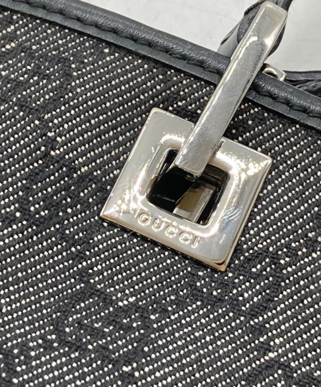 中古・古着通販】GUCCI (グッチ) GGキャンバストートバッグ ブラック
