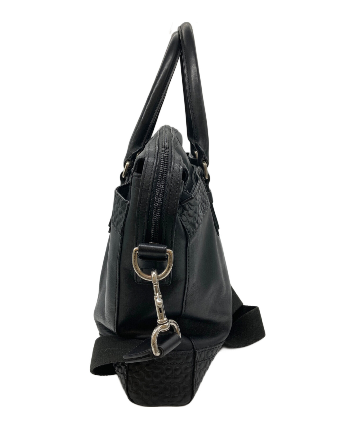ち*@様 t*e様 COACH ブラック ビジネスバッグ A1724-FB475 中古・古着通販】COACH (コーチ) ビジネスバッグ ブラック｜ブランド