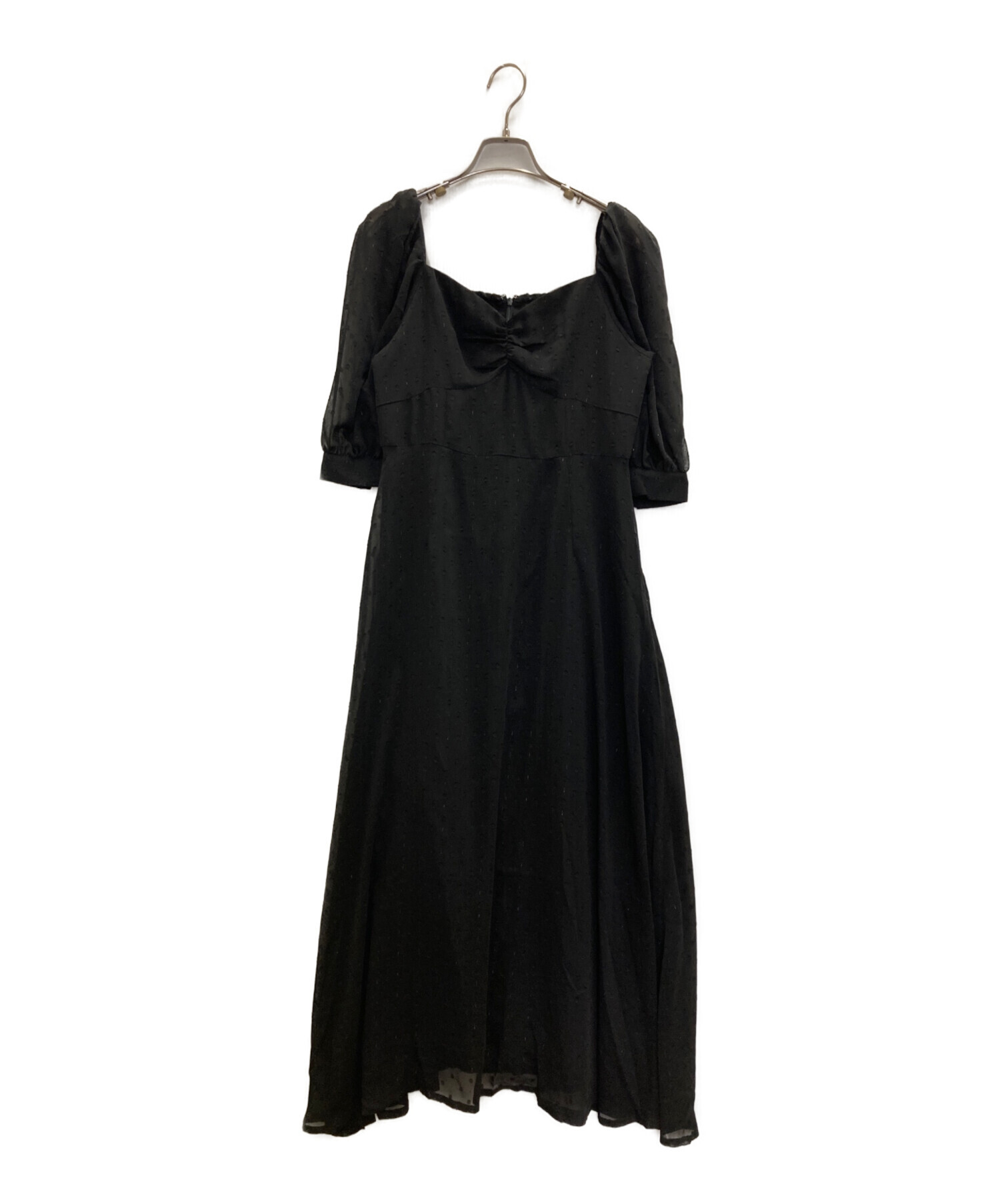 中古・古着通販】Acka (エーシーケーエー) sheer dot puff one-piece 