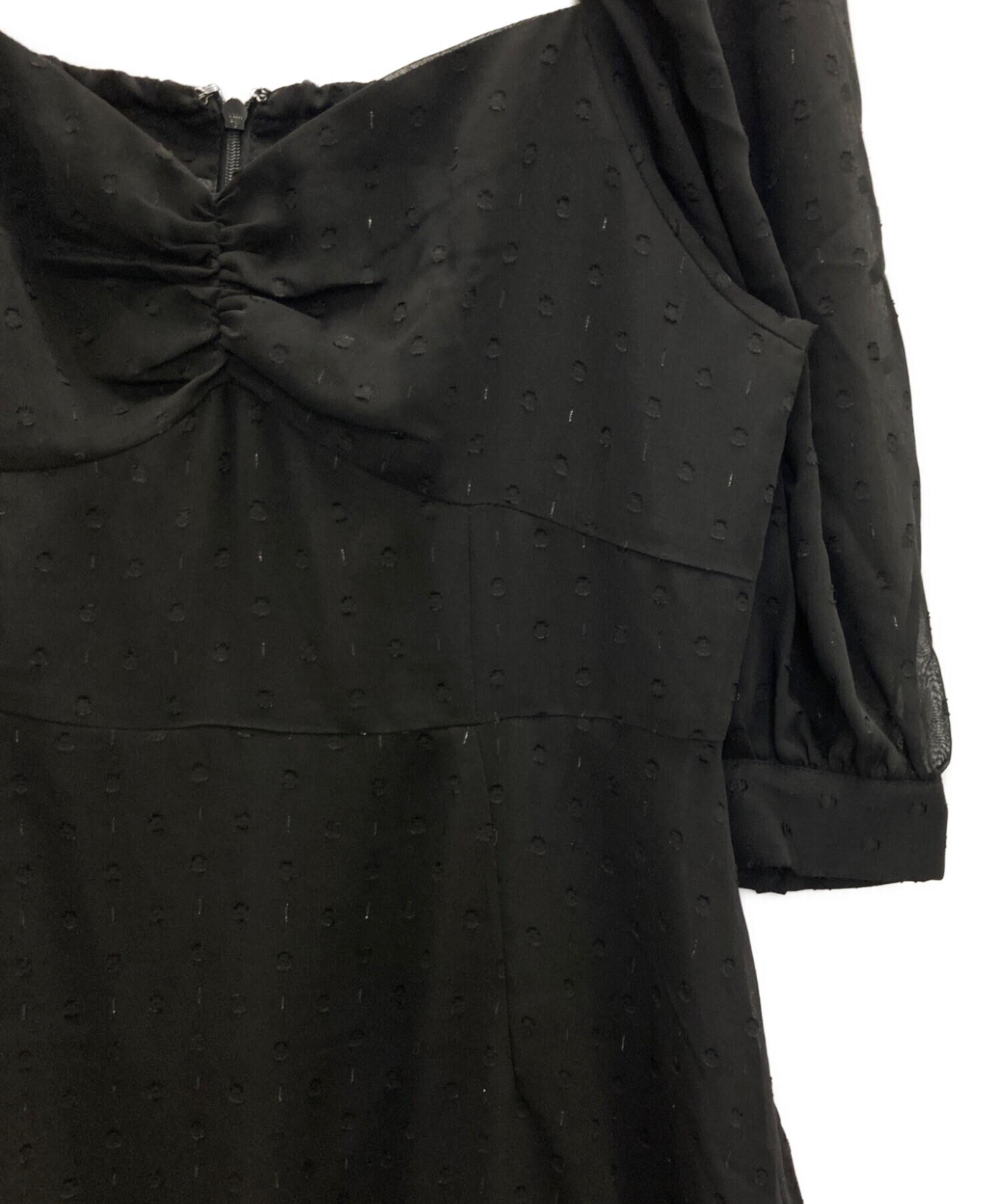 中古・古着通販】Acka (エーシーケーエー) sheer dot puff one-piece 