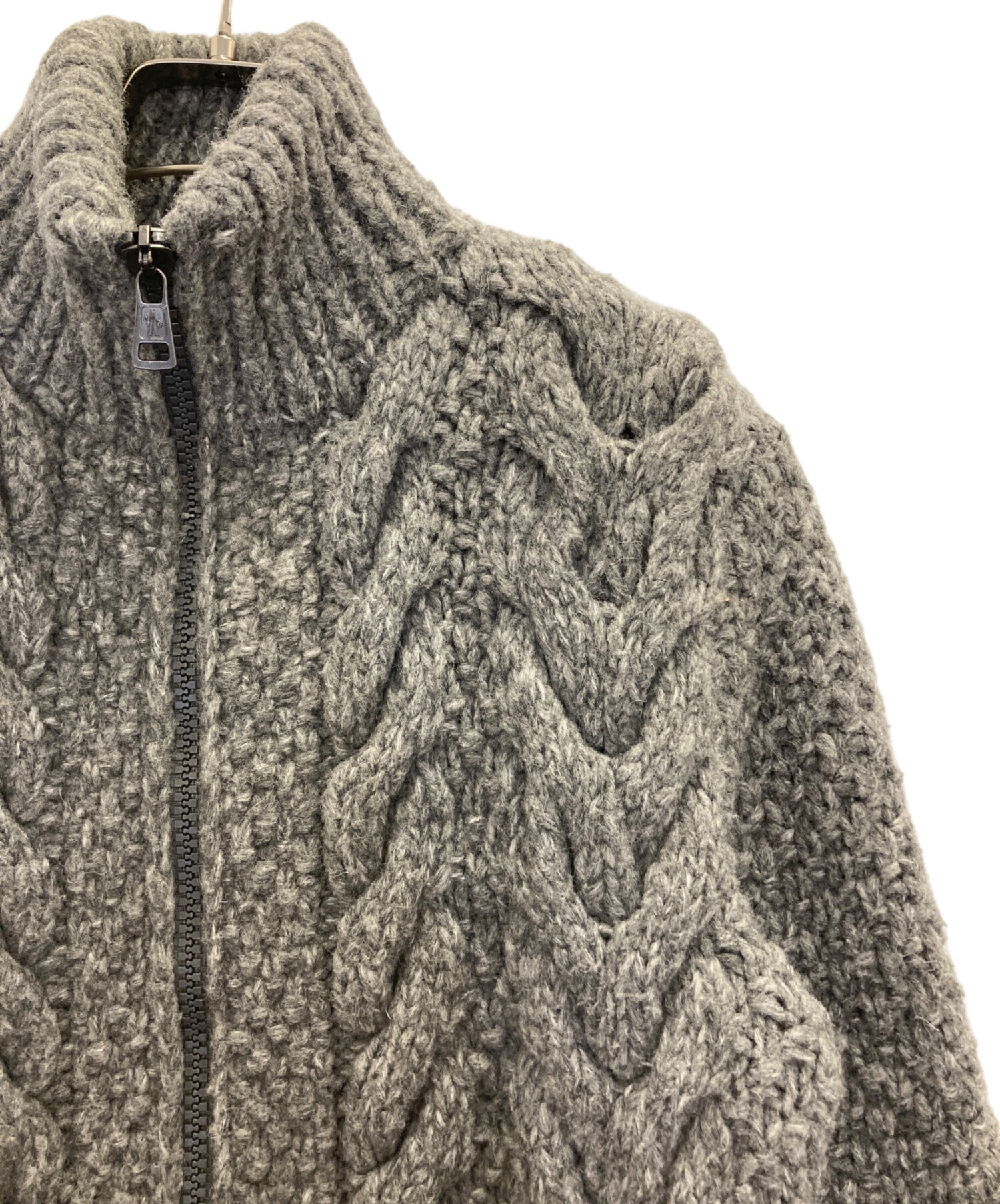中古・古着通販】MONCLER (モンクレール) ドライバーズニット グレー 