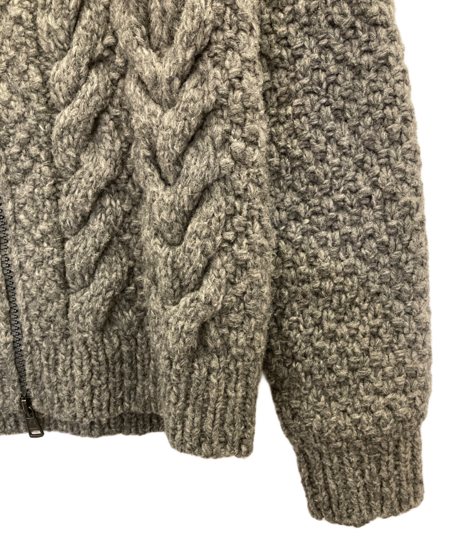中古・古着通販】MONCLER (モンクレール) ドライバーズニット グレー 