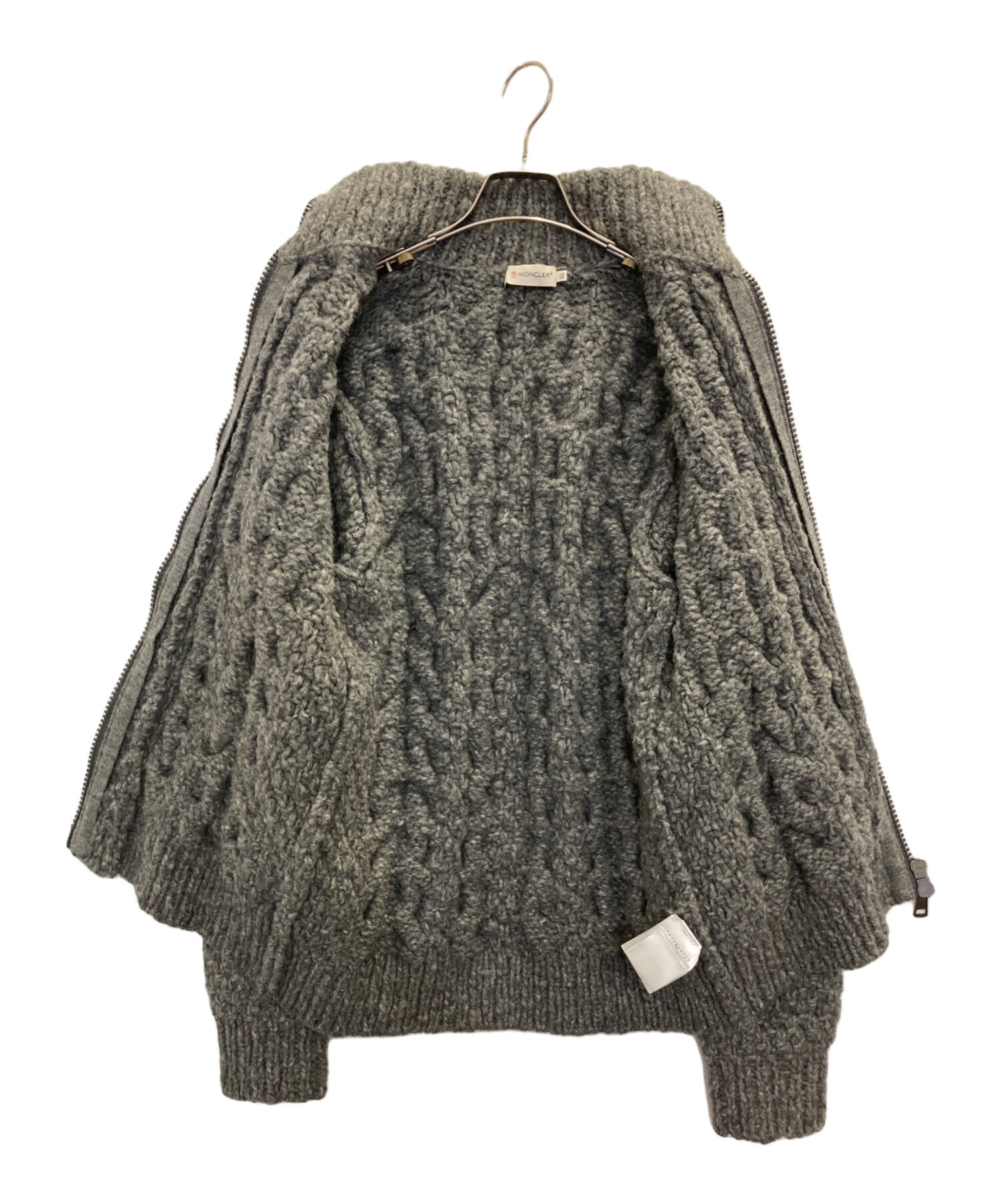中古・古着通販】MONCLER (モンクレール) ドライバーズニット グレー 