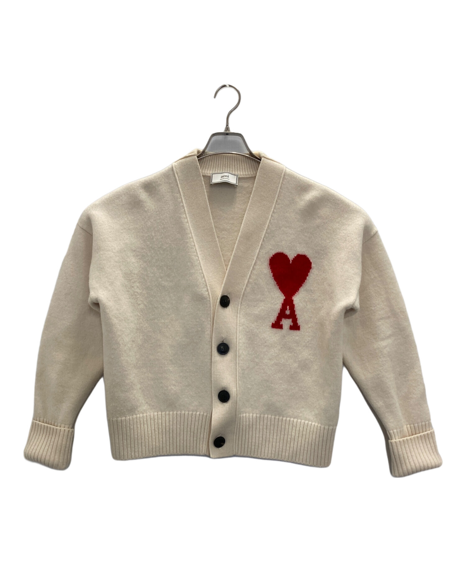 正規品 XLサイズ アミパリス AMI PARIS カーディガン アイボリー 中古・古着通販】AMI PARIS (アミ パリス) Ami De Coeur Oversize
