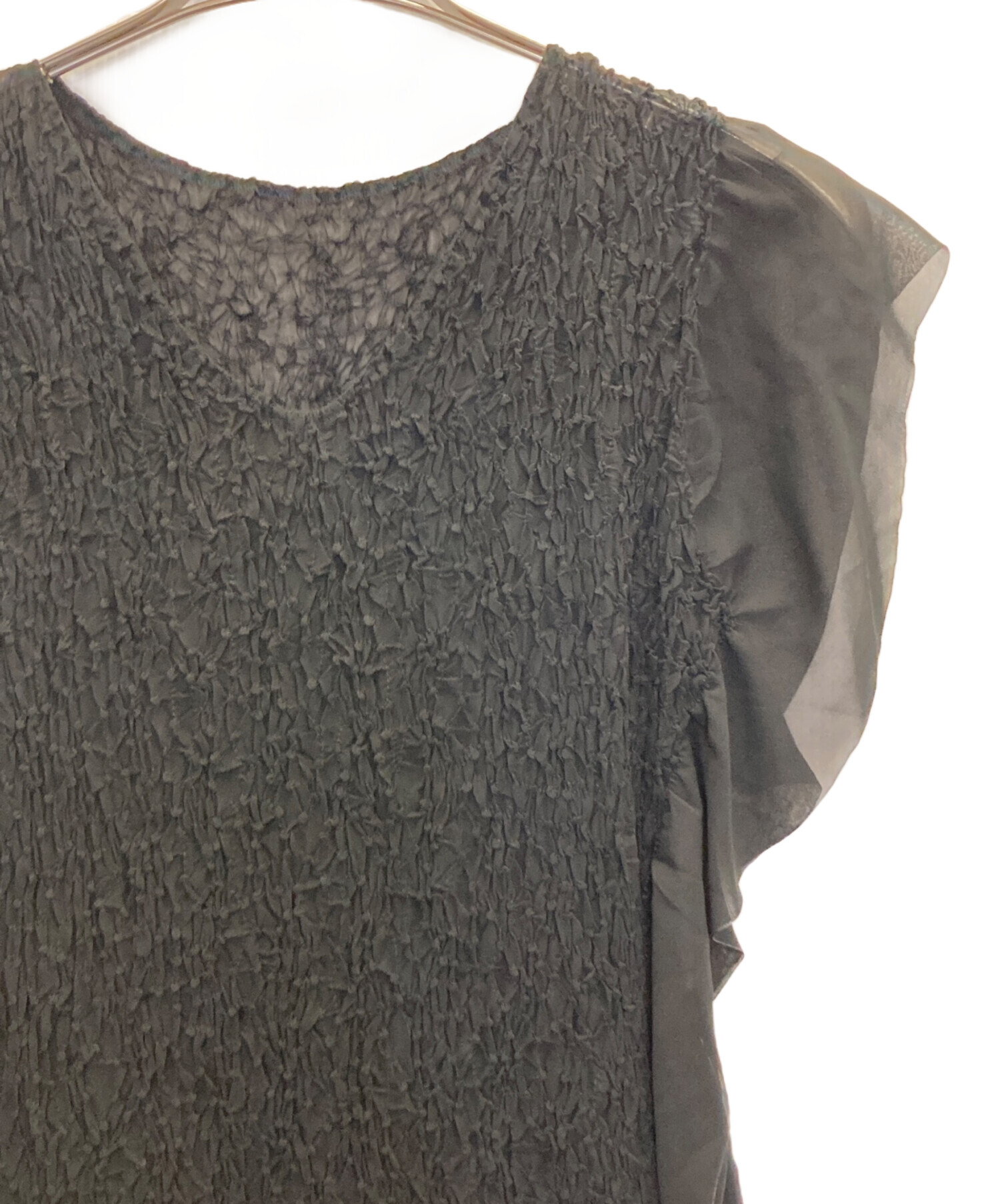 イッセイミヤケ フェット FETE プリーツ 変形 ブラウス ノースリーブ ISSEY MIYAKE FETE フェット ブラウス 立体プリーツ 変形 ノースリーブ