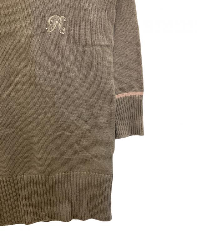 中古・古着通販】Rene (ルネ) ニットパールワンピース ブラウン サイズ
