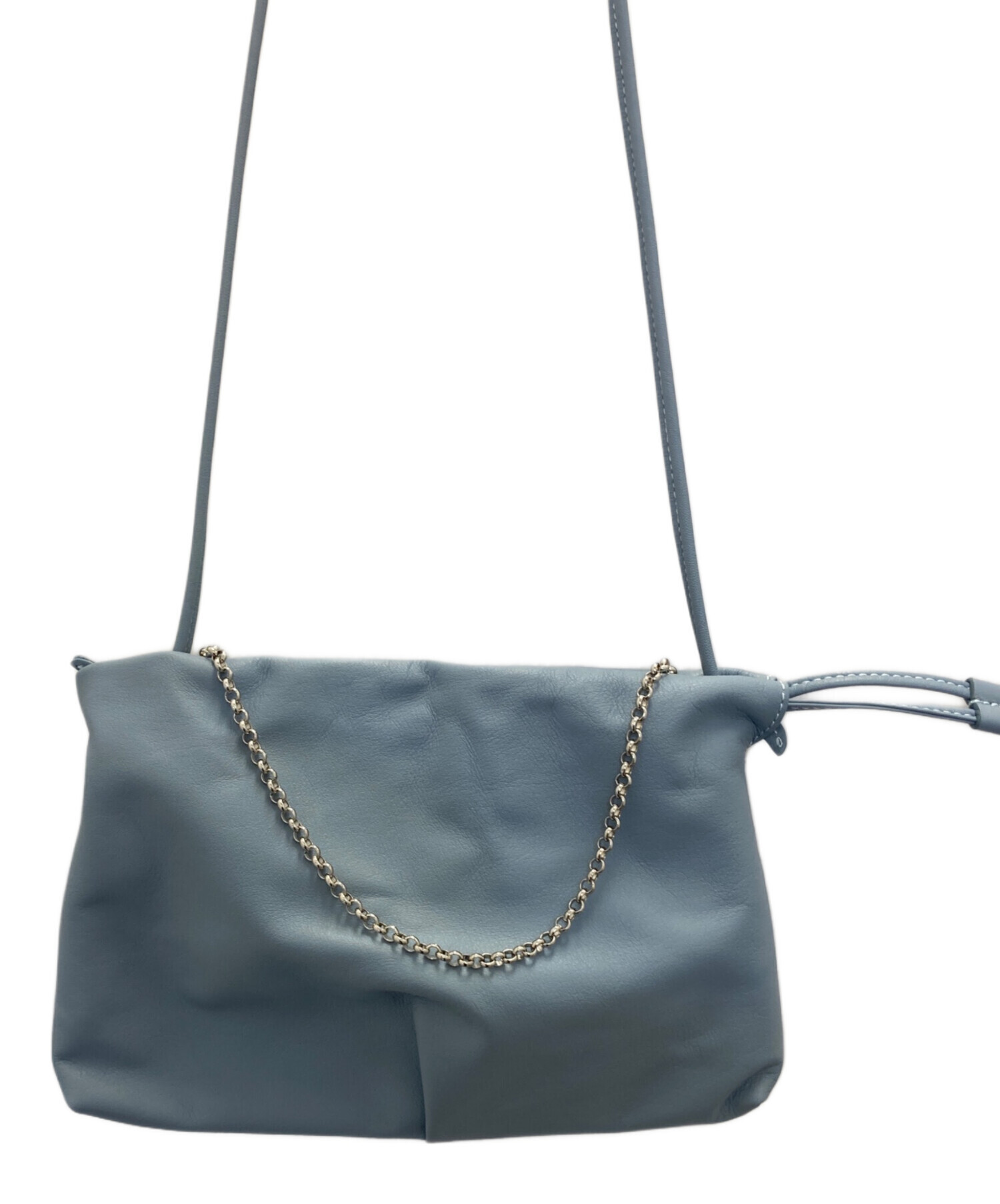 ✨極美品✨ russet ラシット　ショルダーバッグ　ブルーグレー 中古・古着通販】russet (ラシット) レザー巾着4WAYミニショルダー