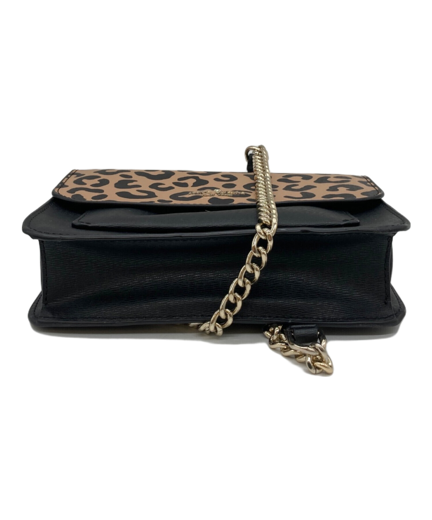 美品 Kate Spade ケイトスペード チェーンショルダーバッグ ブラック×ゴールド レディース 古着 中古 USED 中古・古着通販】Kate Spade (ケイトスペード) ショルダーバッグ