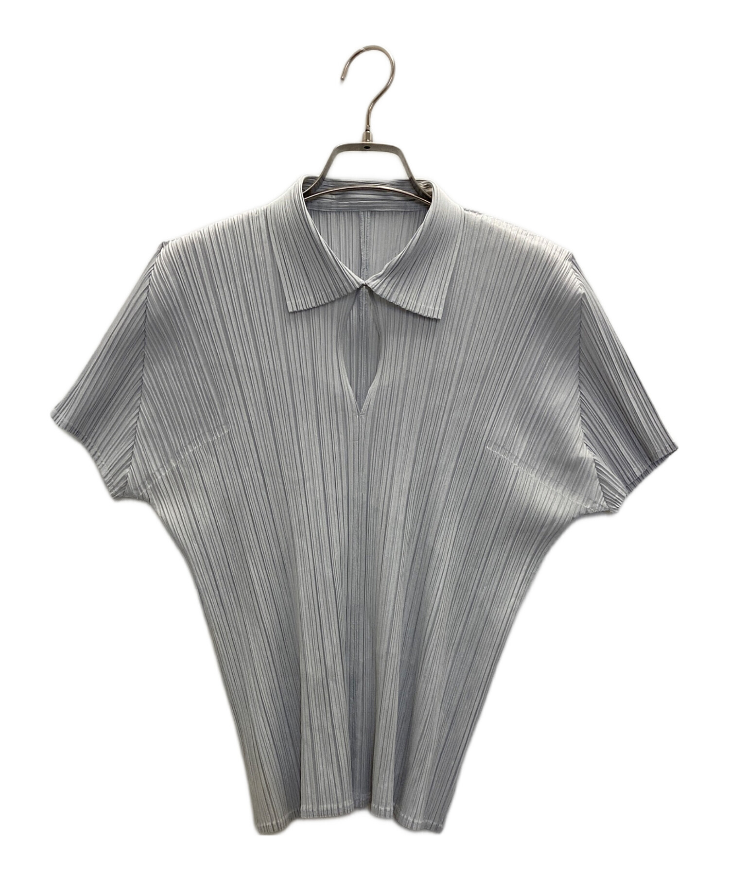 中古・古着通販】PLEATS PLEASE (プリーツプリーズ) ポロシャツ ブルー 