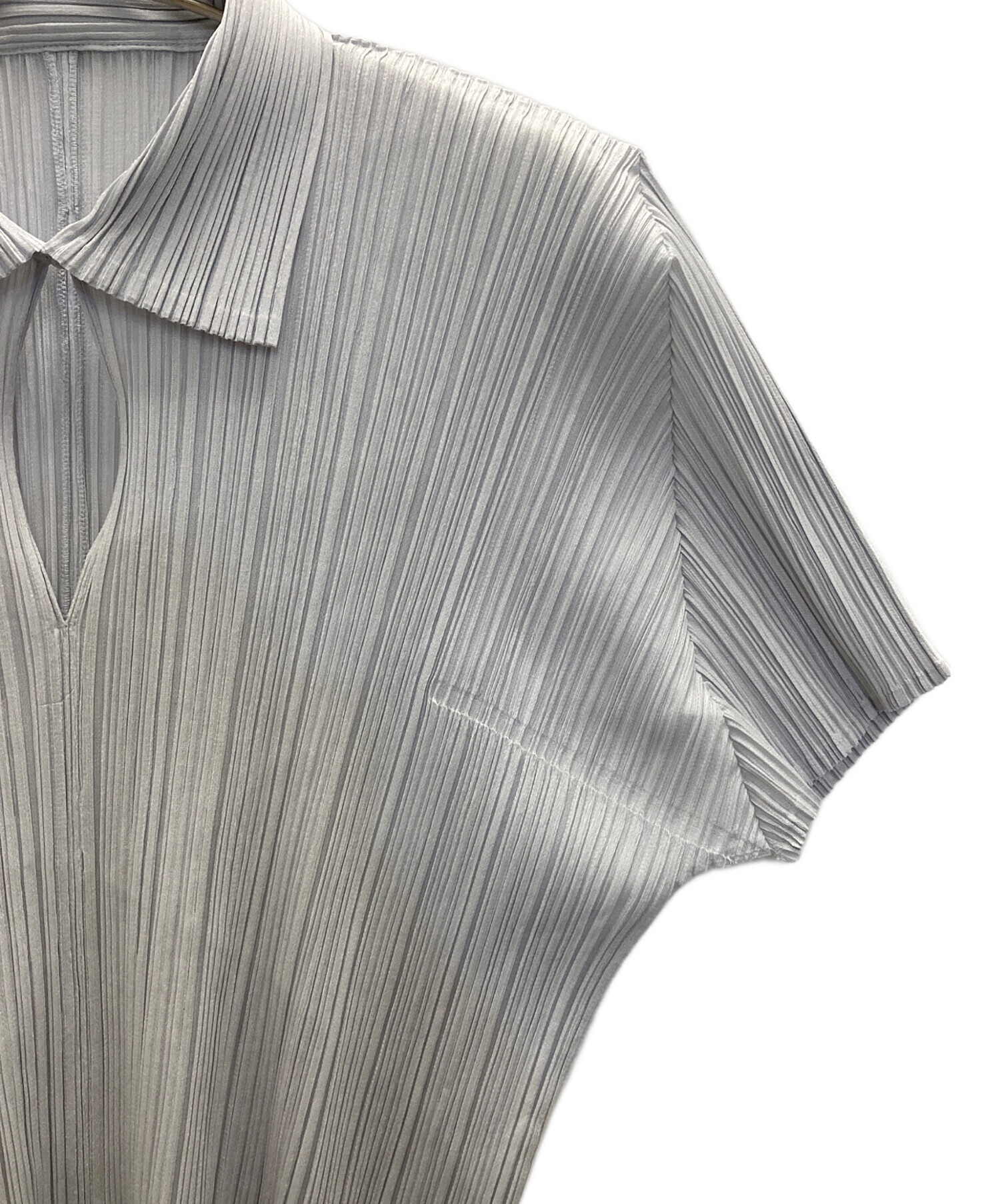 中古・古着通販】PLEATS PLEASE (プリーツプリーズ) ポロシャツ ブルー