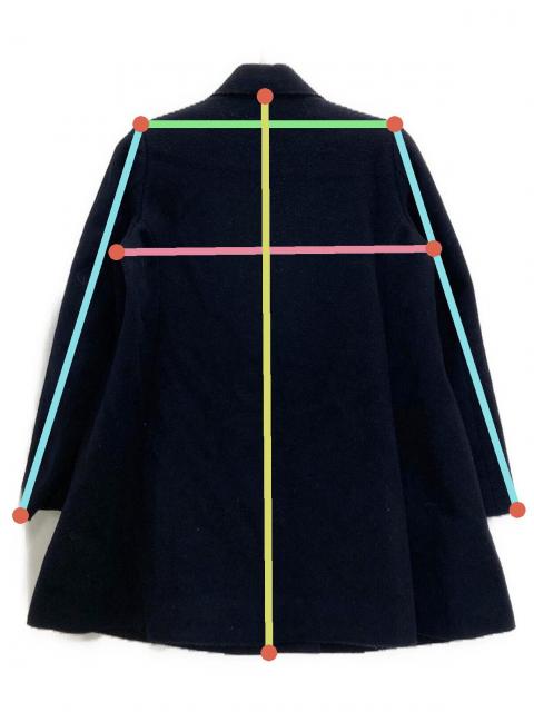 中古・古着通販】UNDERCOVER (アンダーカバー) Pコート ネイビー