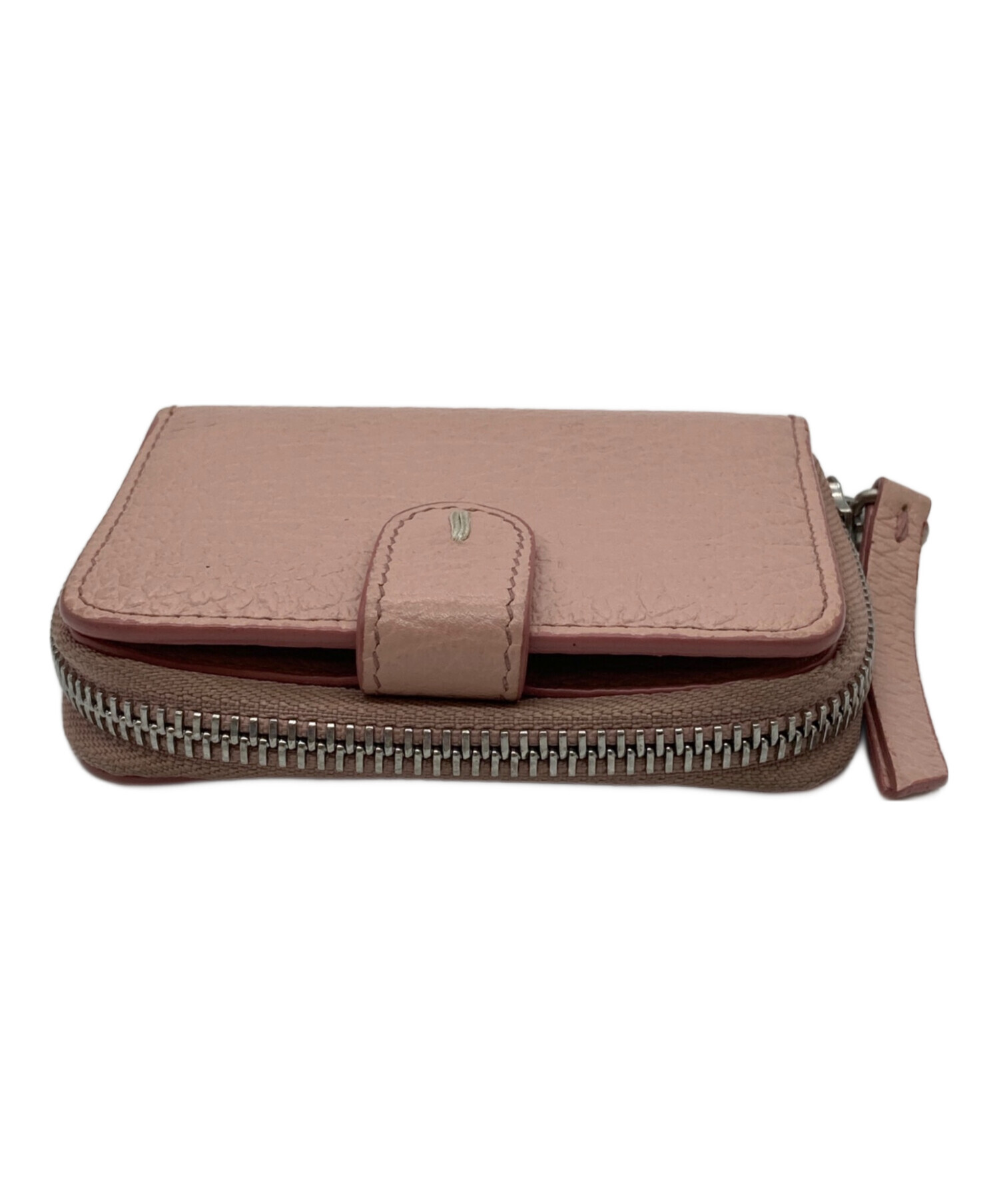 美品　Maison Margiela ピンク 二つ折り財布 中古・古着通販】Maison Margiela (メゾンマルジェラ) 2つ折り レザー
