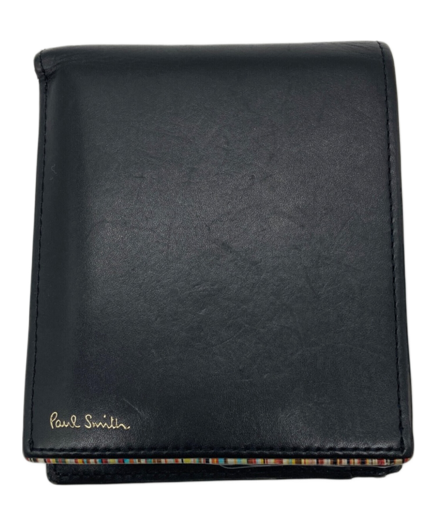 中古・古着通販】Paul Smith (ポールスミス) 2つ折り財布 ブラック 