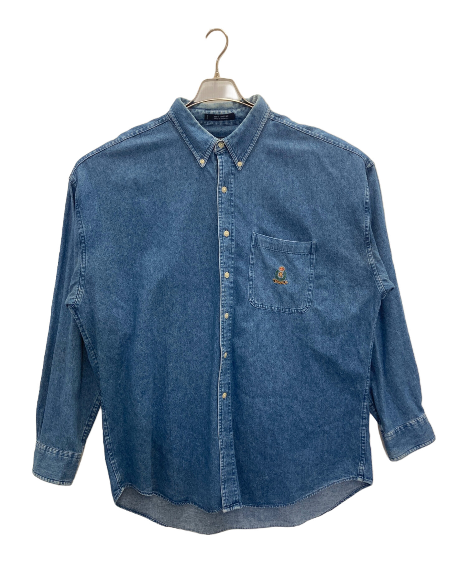 CHAPS ラルフローレン　ダークブルーデニムシャツ　ジップアップ 中古・古着通販】CHAPS RALPH LAUREN (チャップス ラルフローレン