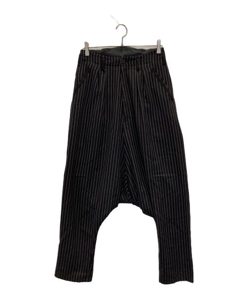 sulvam サルバム　ブラック サルエルパンツ ジッパー付き 中古・古着通販】sulvam (サルバム) サルエルストライプパンツ