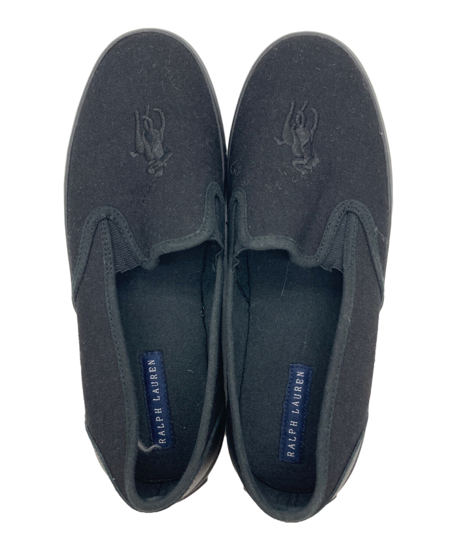 中古・古着通販】RALPH LAUREN (ラルフローレン) スリッポン ブラック 