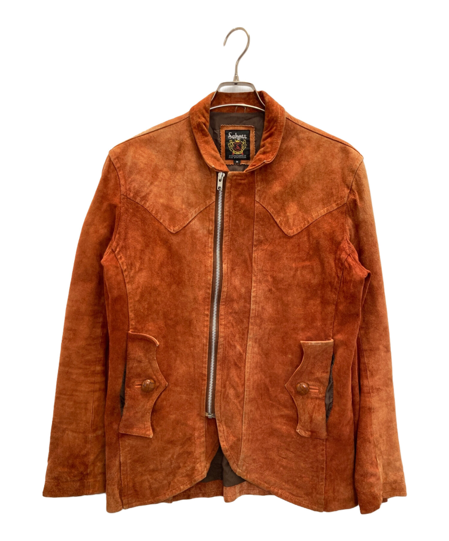 Schott スエードジャケット サイズ42 SUEDE SHORT HORN JACKET/スウェード ショートホーン ジャケット