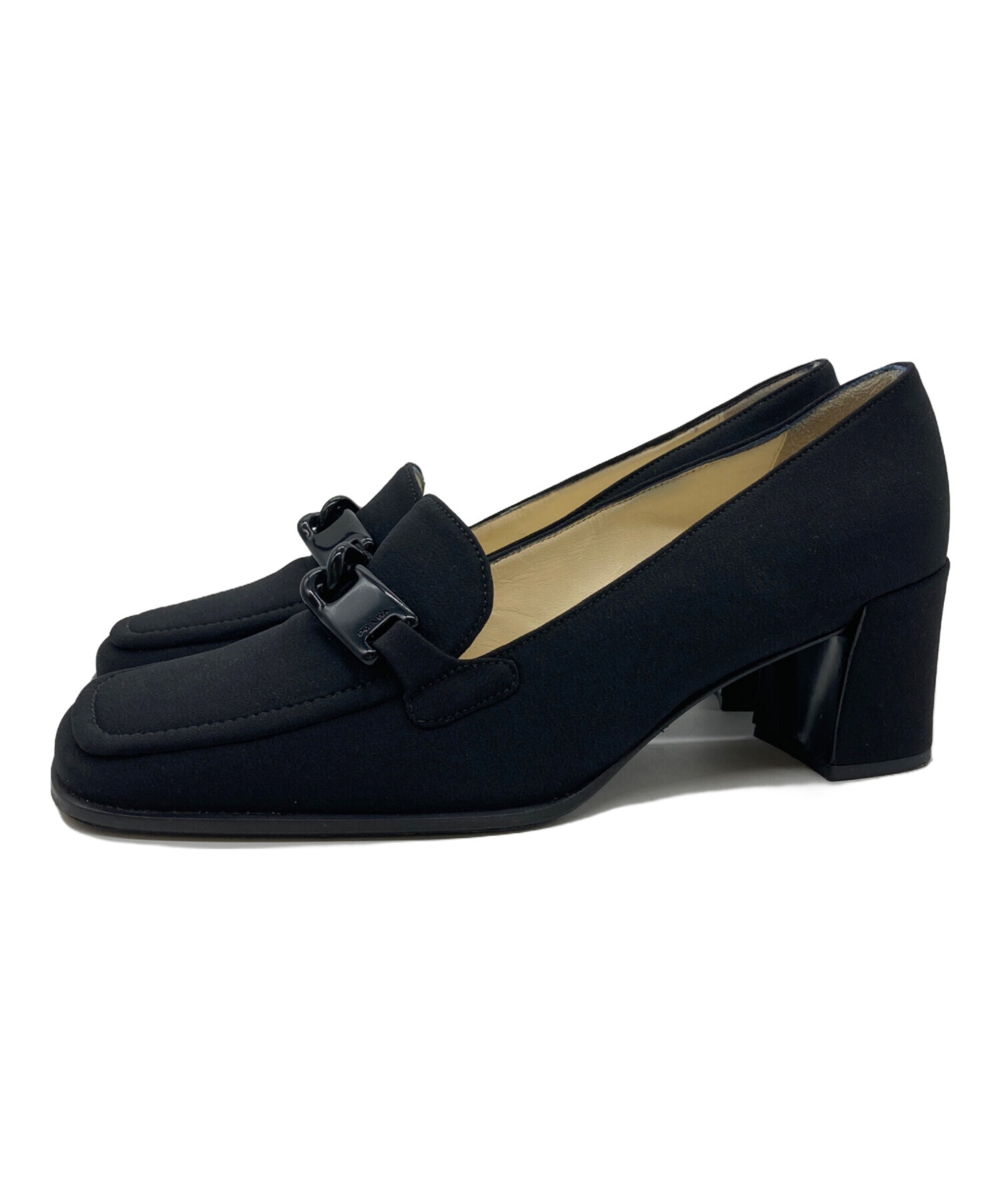 中古・古着通販】PRADA (プラダ) ローファーパンプス ブラック サイズ 