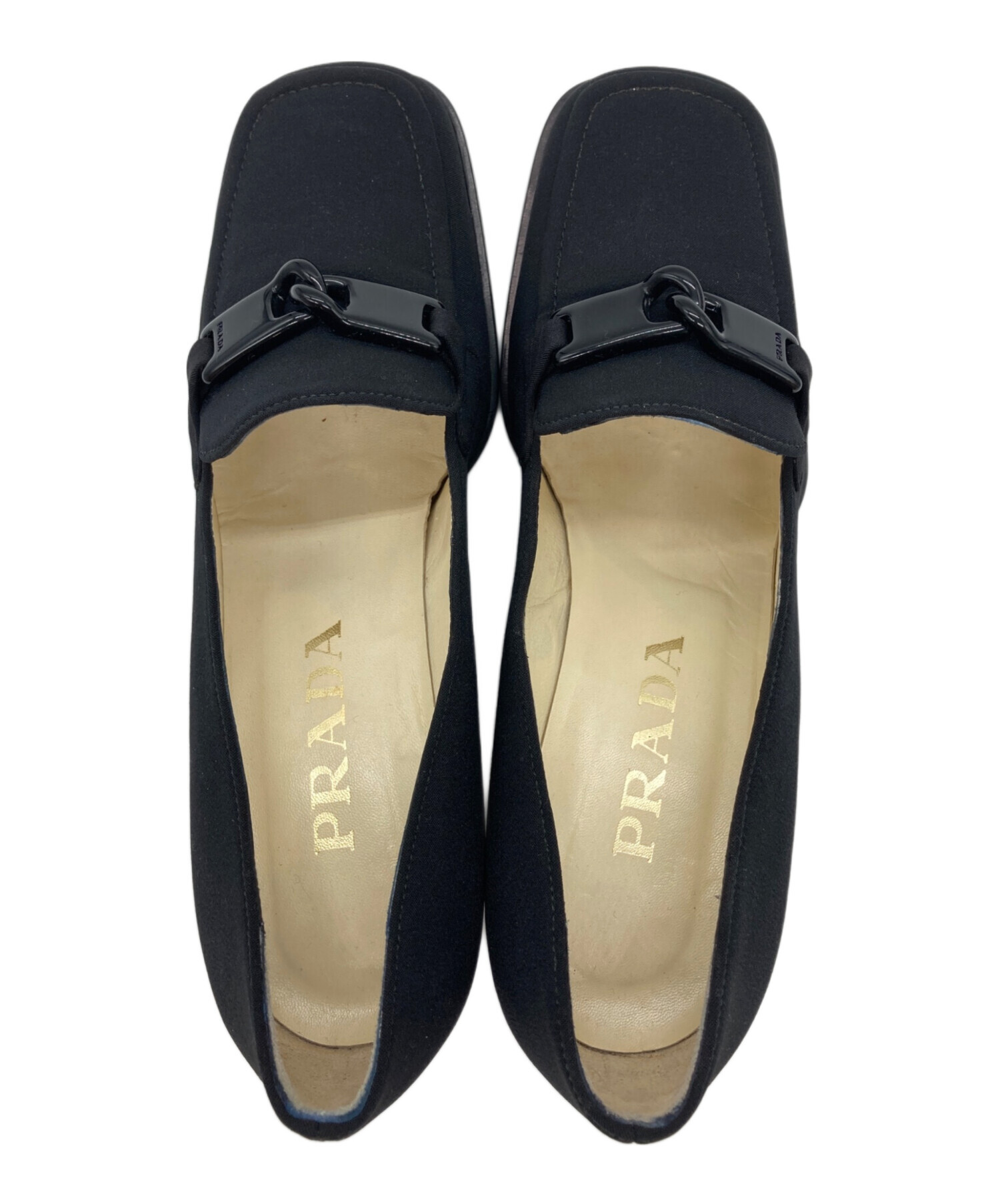 中古・古着通販】PRADA (プラダ) ローファーパンプス ブラック サイズ 