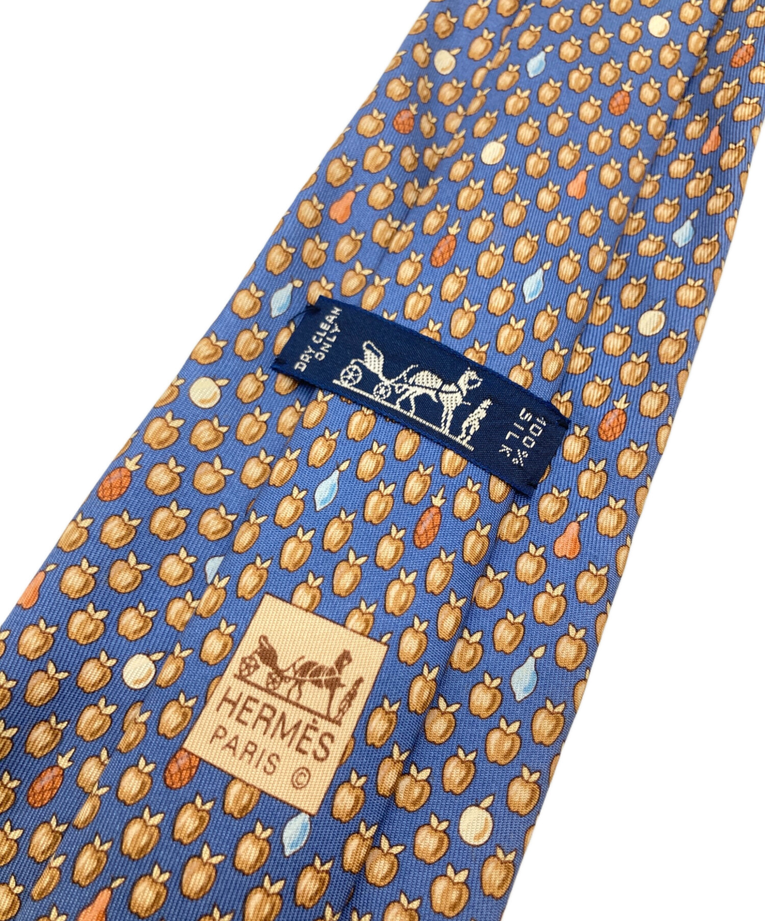 中古・古着通販】HERMES (エルメス) シルクネクタイ ブルー サイズ