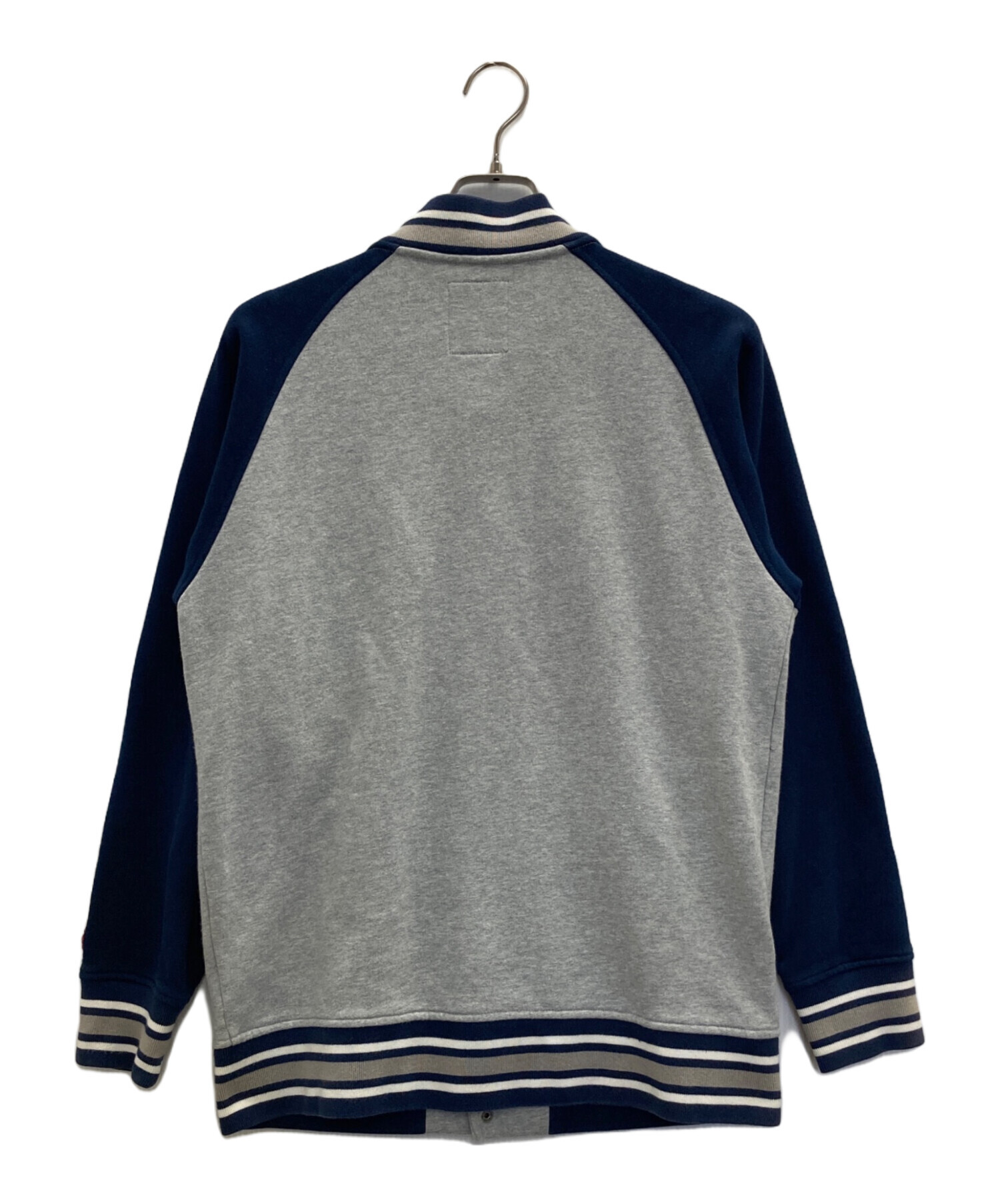 中古・古着通販】stussy (ステューシー) スタジャン グレー×ネイビー 