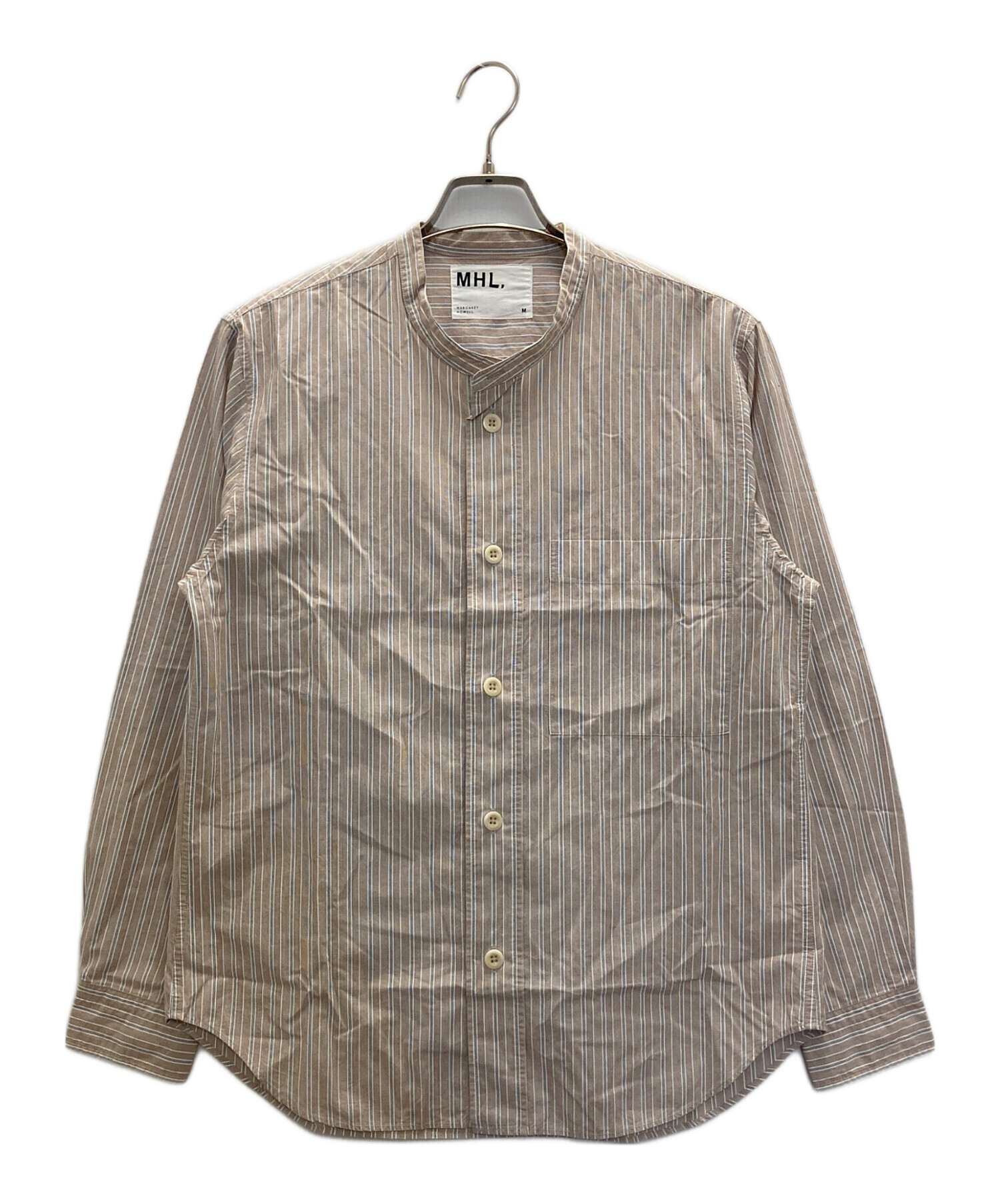 中古・古着通販】MHL (エムエイチエル) PYJAMA STRIPE COTTON SHIRT