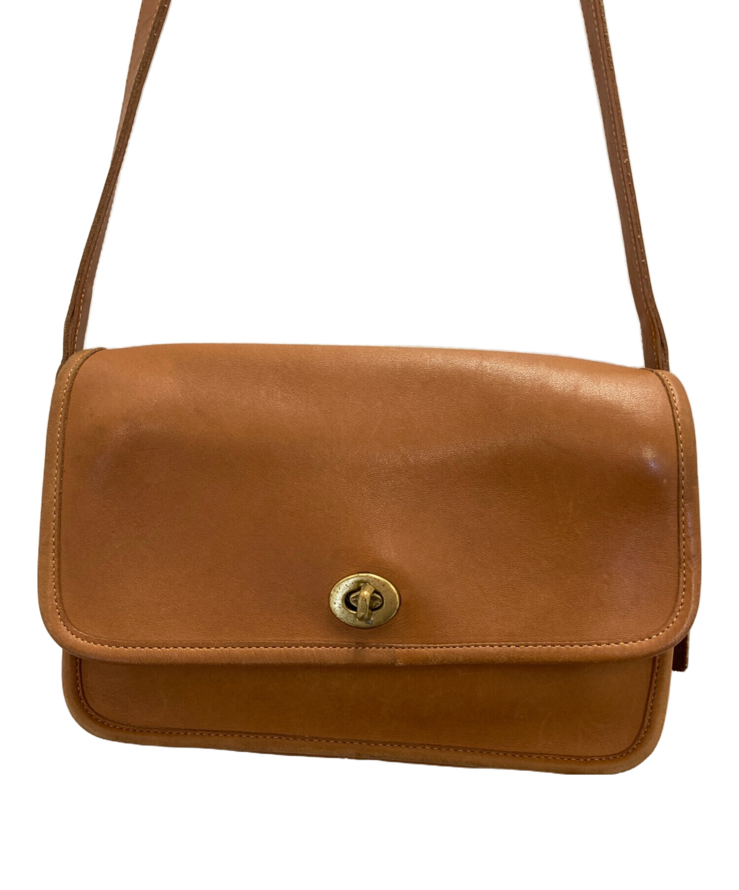 【未使用タグ付き】COACH コーチ ショルダーバッグ レザー 茶 中古・古着通販】COACH (コーチ) ショルダーバッグ ブラウン｜ブランド