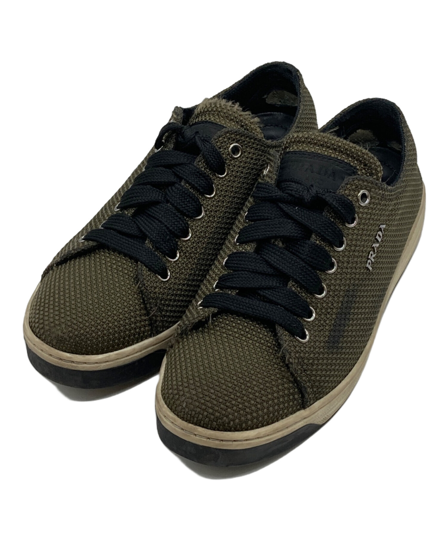 中古・古着通販】PRADA (プラダ) ローカットスニーカー オリーブ 