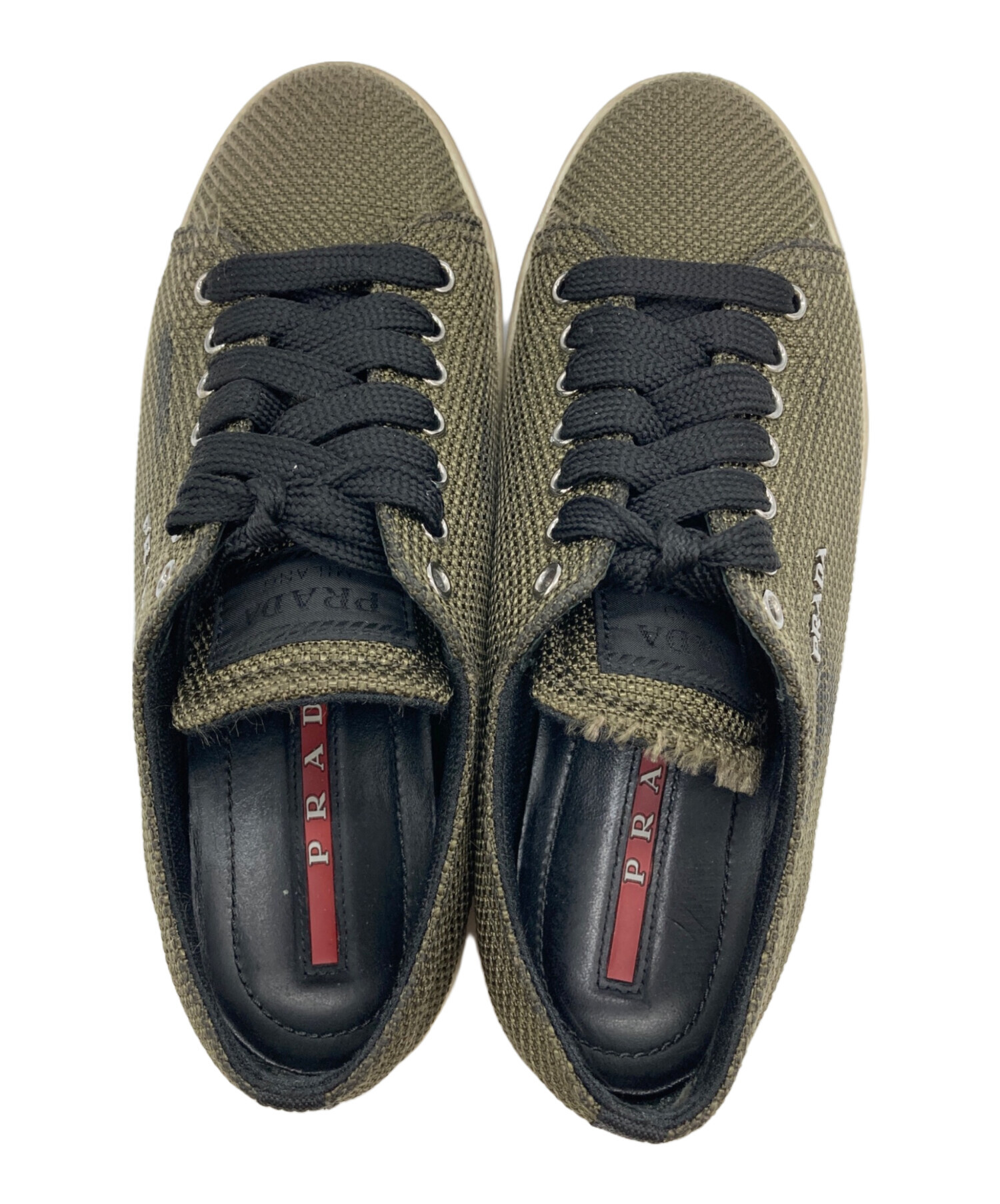 中古・古着通販】PRADA (プラダ) ローカットスニーカー オリーブ 