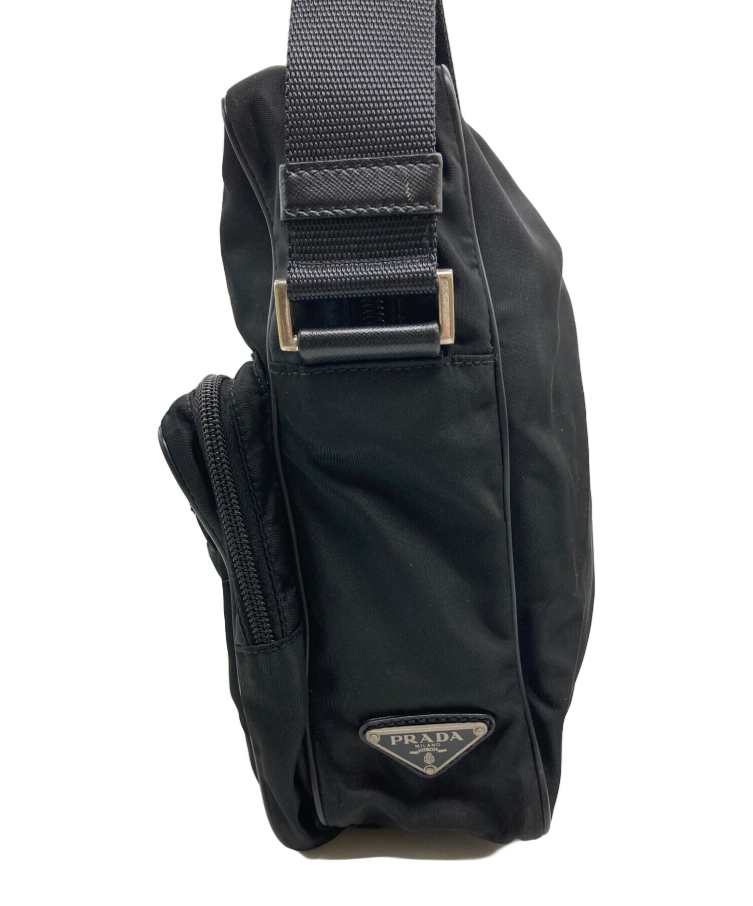 中古・古着通販】PRADA (プラダ) 三角ロゴプレートショルダーバッグ