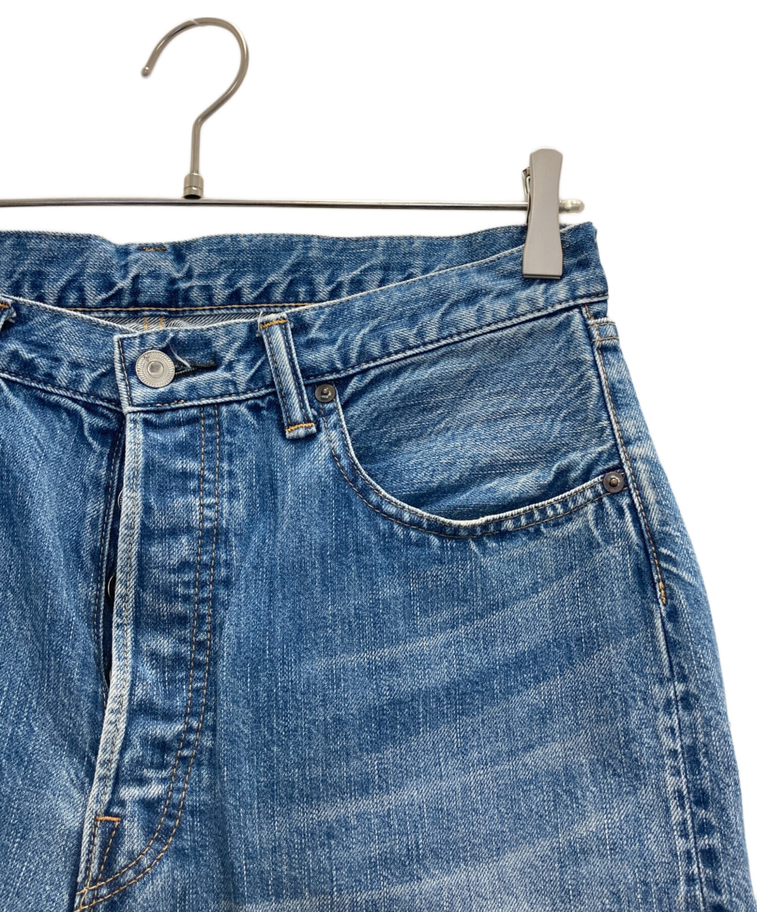中古・古着通販】A.PRESSE (アプレッセ) Washed Denim Pants ブルー 