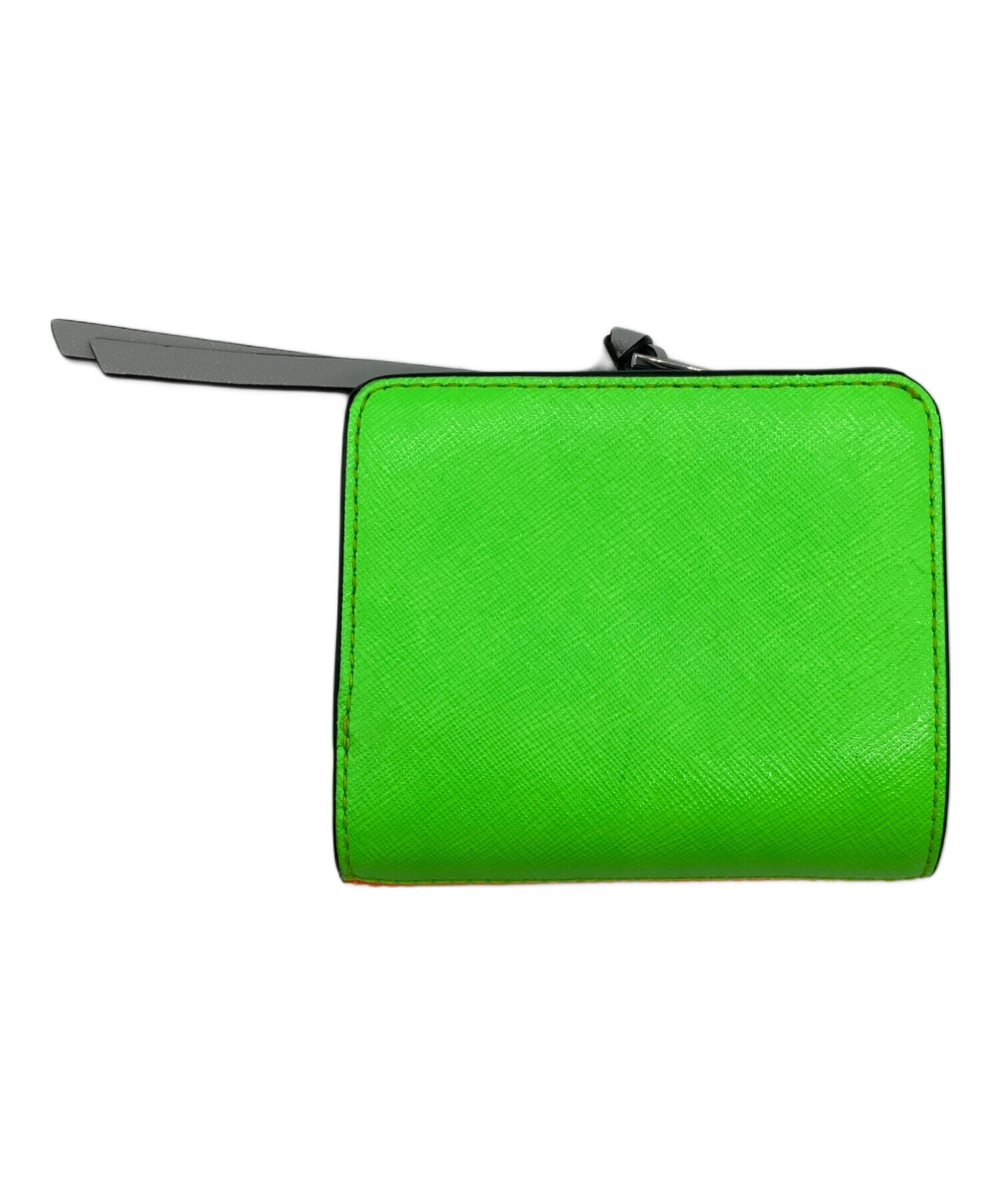 マーク・ジェイコブス　MARC JACOBS 二つ折り財布 ブラック/グリーン 中古・古着通販】MARC JACOBS (マークジェイコブス) 2つ折り財布