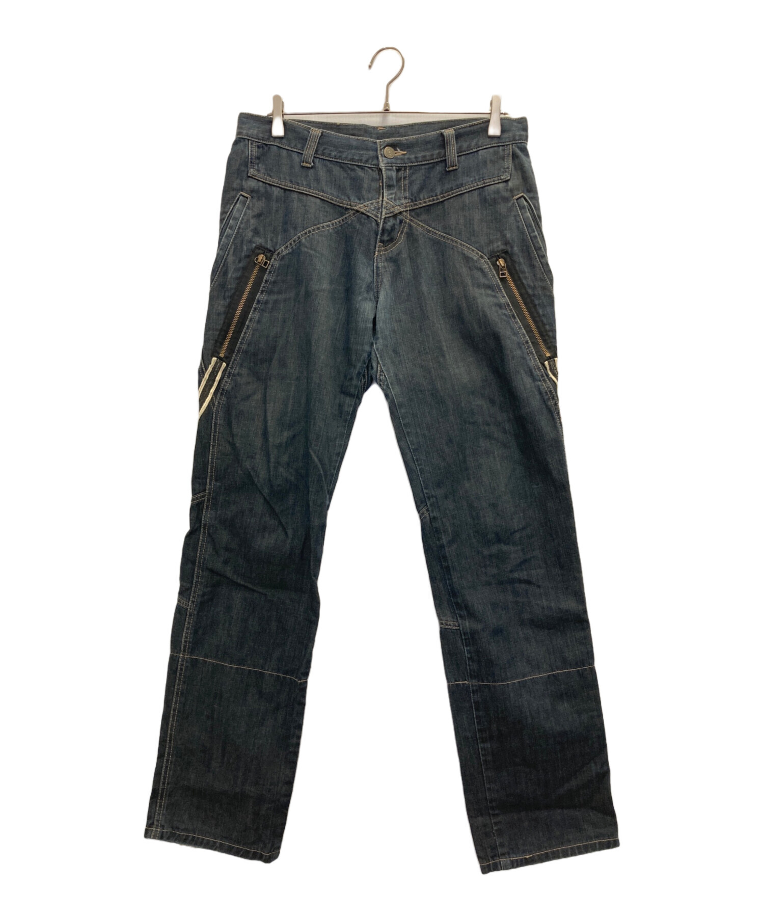 中古・古着通販】PPFM (ピーピーエフエム) ギミックデニムパンツ