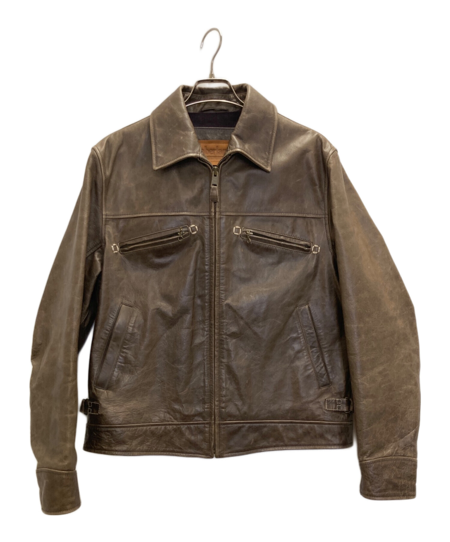 ティンバーランド　レザージャケット　メンズ ブラウン 中古・古着通販】Timberland (ティンバーランド) レザージャケット