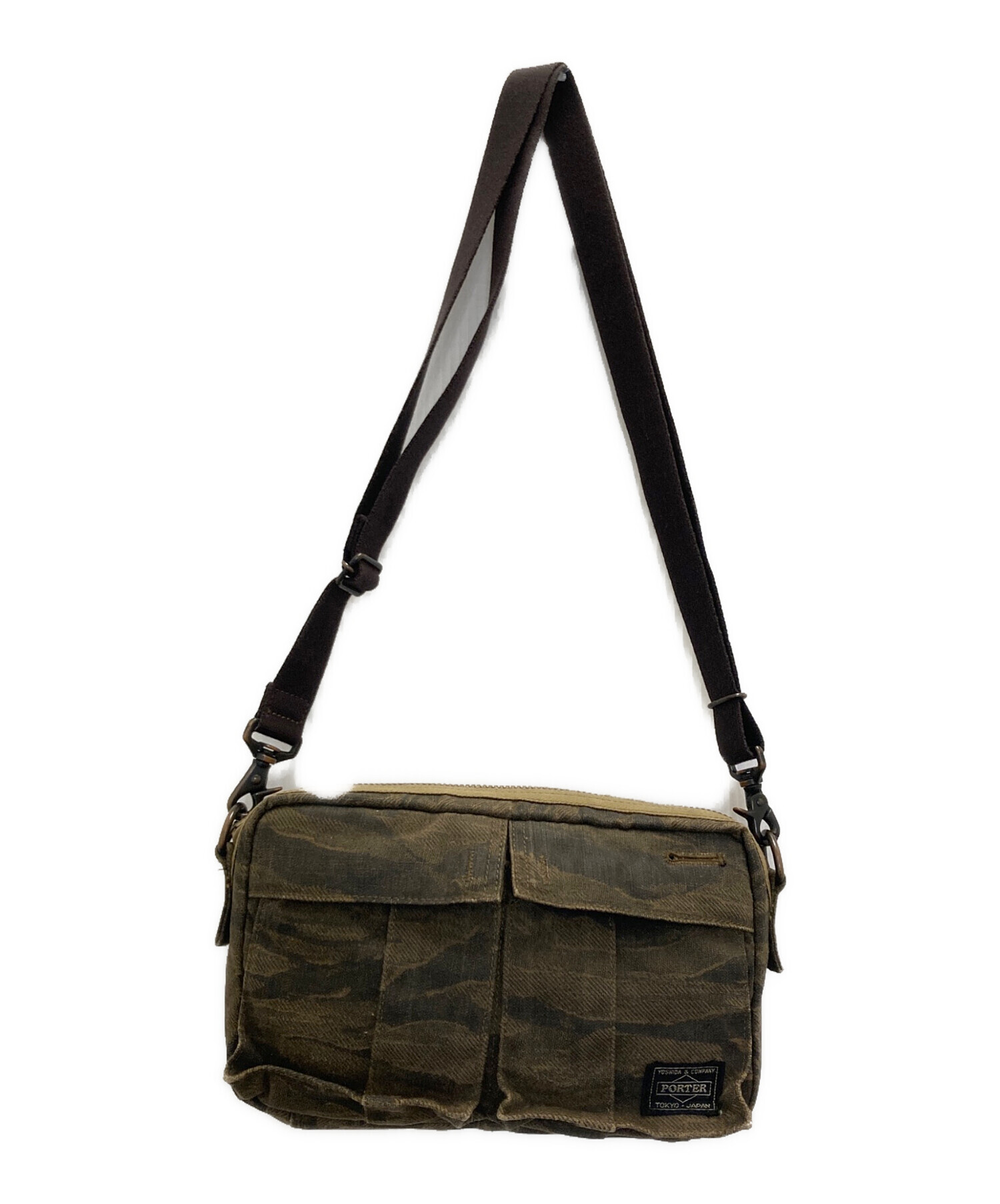 最終値下げ！PORTER ショルダーバッグ オリーブ 中古・古着通販】PORTER (ポーター) GREEN EYE オリーブ｜ブランド