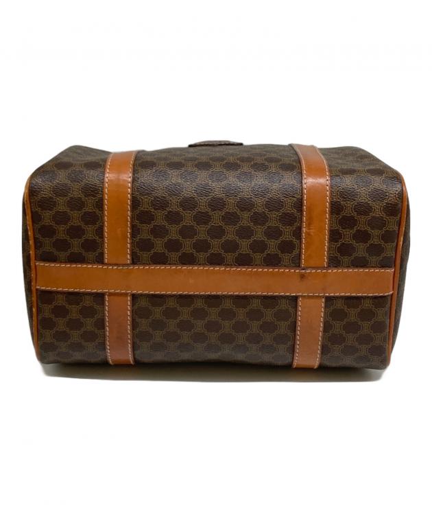 CELINE ブラウン レザーミニボストンバッグ 中古・古着通販】CELINE (セリーヌ) ミニボストンバッグ ブラウン
