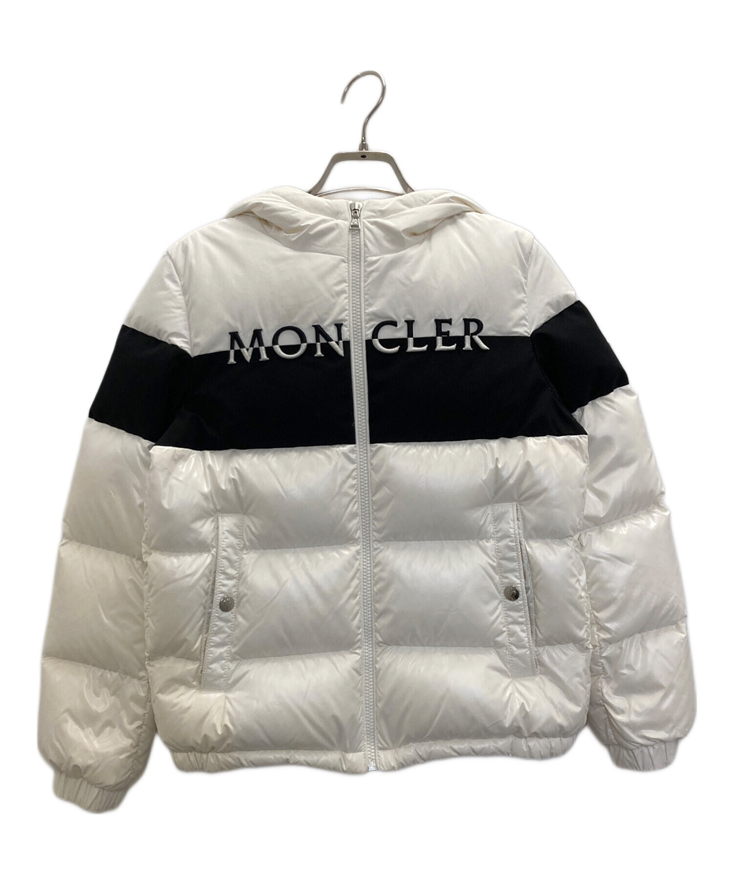新品未使用　モンクレール　ENET ブルゾン　ホワイト　エクリュ　白　サイズ０ 中古・古着通販】MONCLER (モンクレール) ダウンジャケット ホワイト